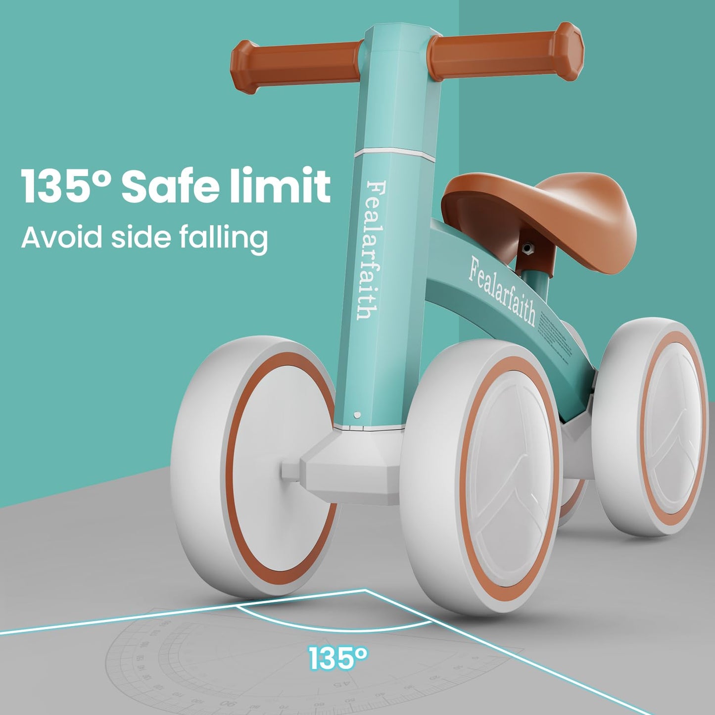 Baby Balance Bike for 1 Year Old Boys Girls, Toddler First Bike with 4 Colorful Lighting Wheels | 10-36 Month Toddler Balance Bike | First Birthday Gifts (Robbin's Egg Blue)