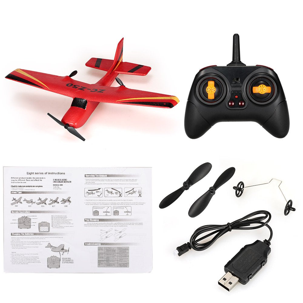 GoolRC Z50 RC Airplane, 2.4G 2CH Remote Control Airplane, EPP Foam RC Plane Glider with Gyro RTF Easy to Fly for Beginners