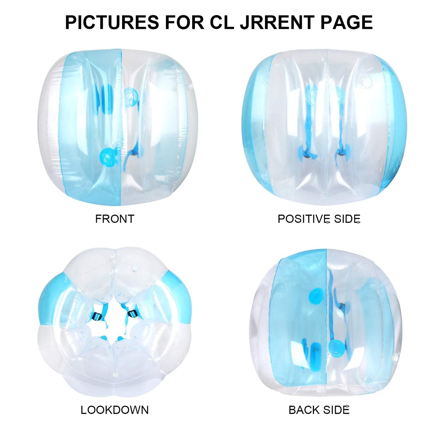 Wodesid Inflatable Bumper Balls for Adults Human Hamster Balls for Adults Inflatable Lawn Game Ball 0.3mm Ultra-Thick PVC Toys Body Bumpers Ball Full Body for Outdoor Team Gaming Play(4FT,2PCS)