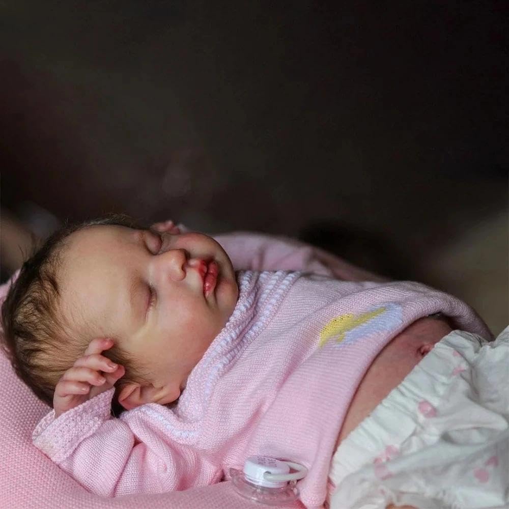 Anano Full Silicone Baby Doll Girl-20 in Realistic Reborn Baby Dolls Silicone Full Body Washable, Real Life Babys Reborn Dolls Posable, Anatomically Correct Girl with Accessories