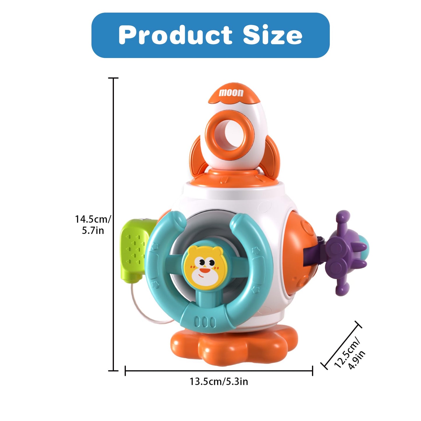 Montessori Sensory Toys for Toddlers 1-3 - Travel Activities Busy Board Cube - Baby Gifts for 6 9 12 18 Months 1 2 One Year Old Infant Boys Girls - Airplane Plane Car Travel Toys Educational Learning