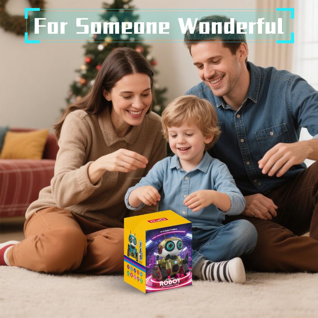BYTEWAR Robot Toy for Kids, Rechargeable Remote Control Robot, Intelligent Programming Function, Gesture Sensing, Auto-Demonstration of Music and Dance, Fun Gift for Boys Girls(Gold)