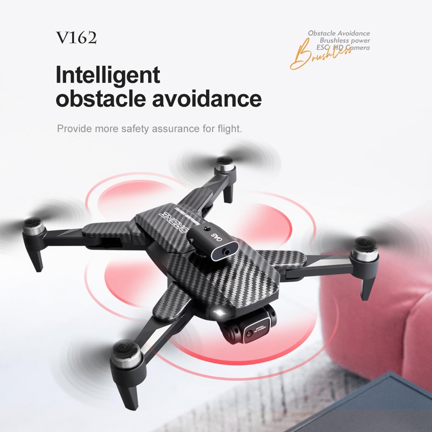 4K Dual-Camera Drone with GPS for Adults & Teens - Foldable RC Quadcopter with Auto Focus, 30 Mins Flight Time, Follow Me, Waypoint Flight, Headless Mode, 6-Axis Gyro, One-Key Emergency Stop - Black
