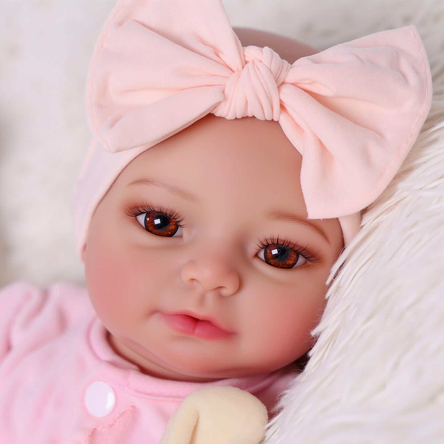 BABESIDE Reborn Baby Dolls Girls - 17-inch Cute Soft Vinyl Realistic Baby Doll Real Life Baby Dolls with Complete Accessories Perfect for Cuddling, Playtime, and Gift Giving