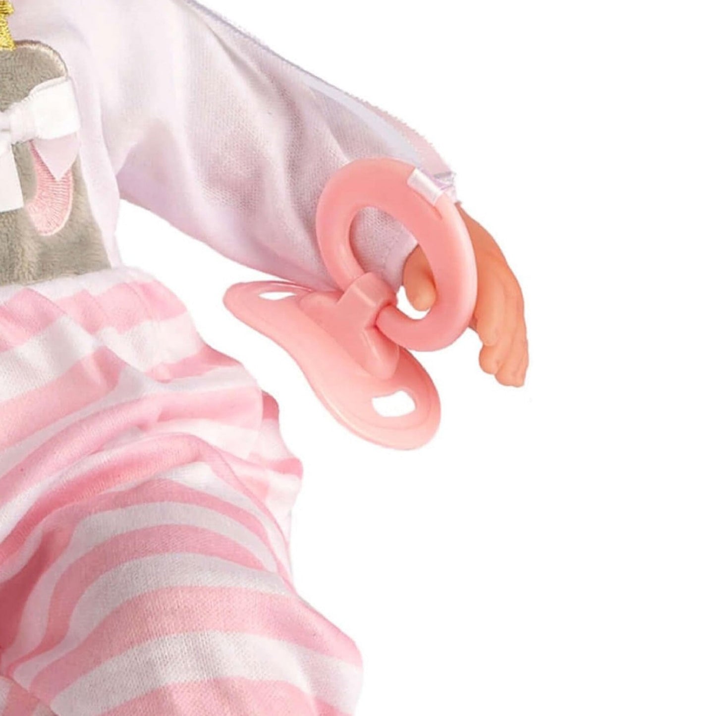 15" Realistic Soft Body Baby Doll with Open/Close Eyes | JC Toys - Berenguer Boutique | 10 Piece Gift Set with Bottle, Rattle, Pacifier & Accessories | Pink | Ages 2+