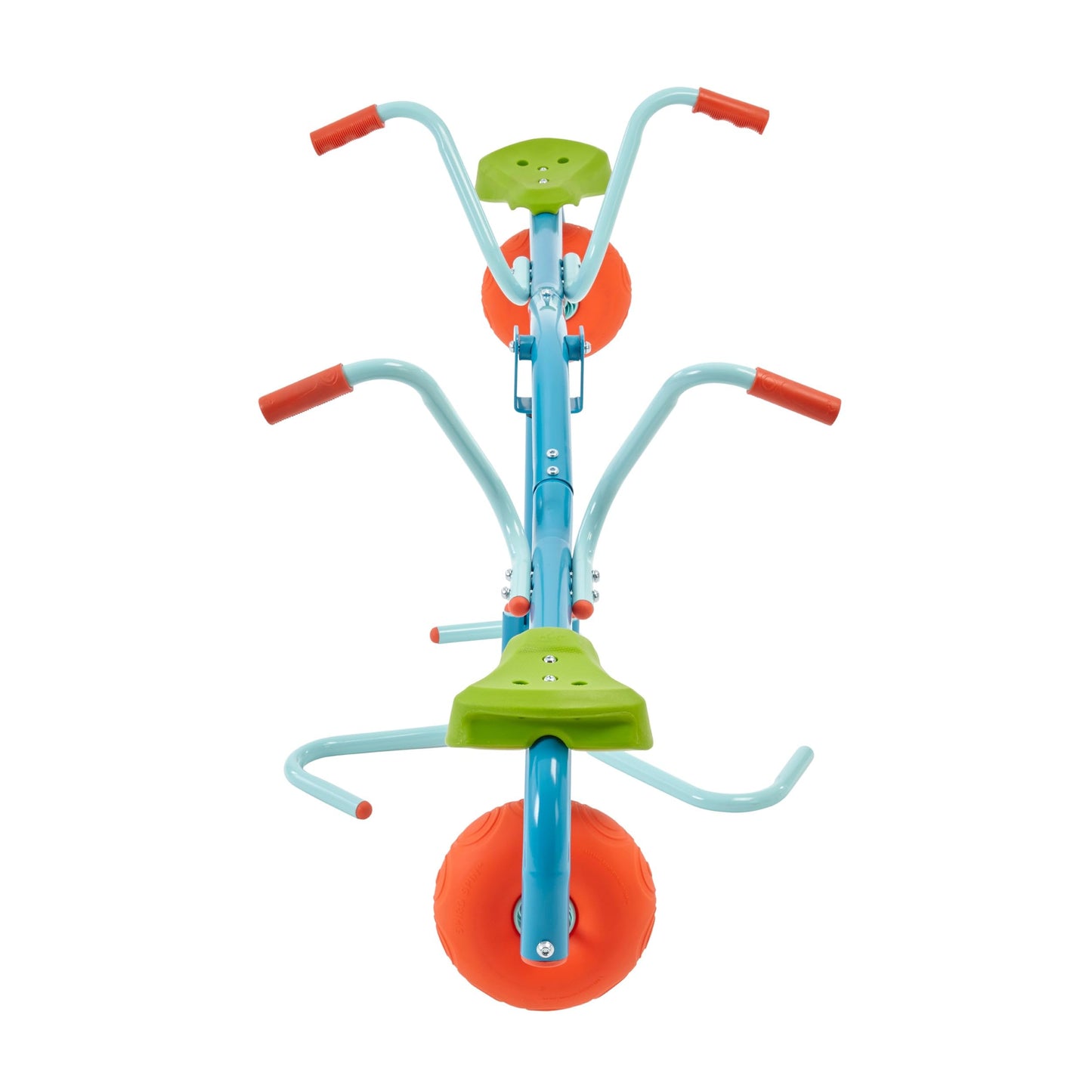 TP Toys Spiro Spin Teeter Totter - Bounces and Spins 360 Degrees, Blue/Green