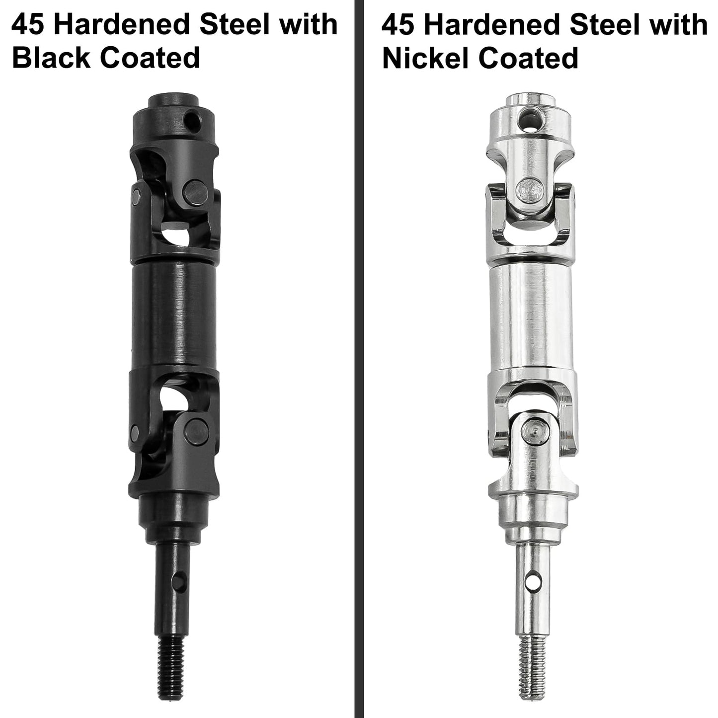 LRFHL RC Drive Shaft CVD Stainless Steel Drive Shaft for Traxxas 1/16 Mini Slash 4X4 BL-2s 108164-1 RC Car Upgrade (4PCS, Black)