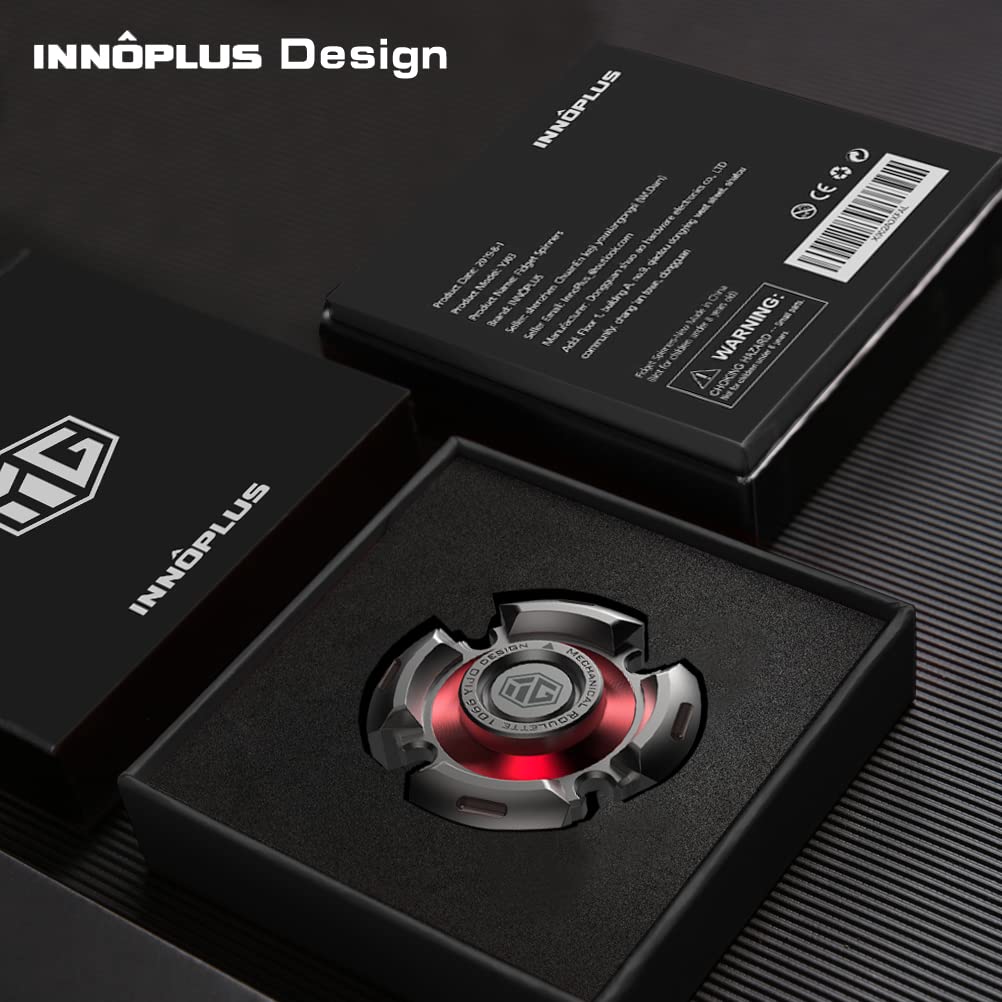 Fidget Spinners, Fidget Spinner for Adults, Stress Anxiety ADHD Relief Figets Toy, Metal Finger Hand Spinner Toys with Luminous Light, Fidget Spinner Need Absorb Light Then Release in Dark