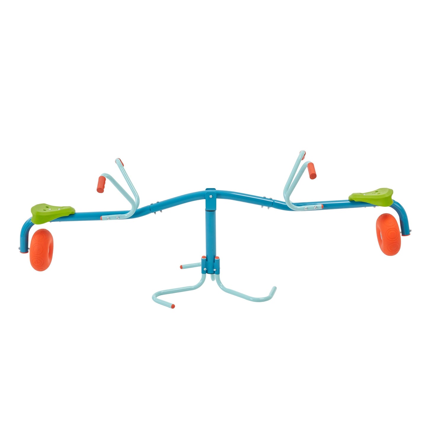 TP Toys Spiro Spin Teeter Totter - Bounces and Spins 360 Degrees, Blue/Green