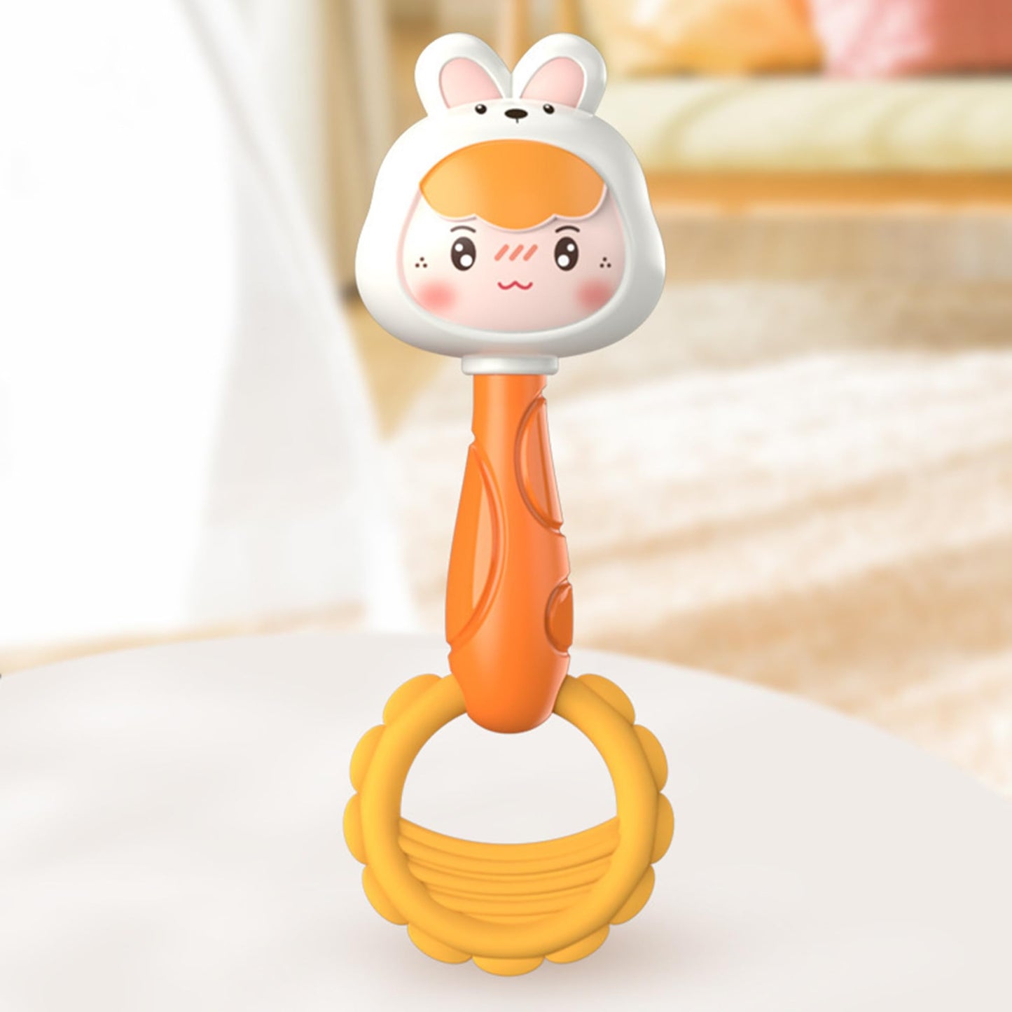 HAOHAOSHUA 8pcs Baby Rattles Toys Set for 3+ Months,Easy-Grasp Ball,Plastic Ringdrum,Barbell Rattles,Shakers and Teethers,BPA-Free,Lightweight,Unisex,Baby Gift