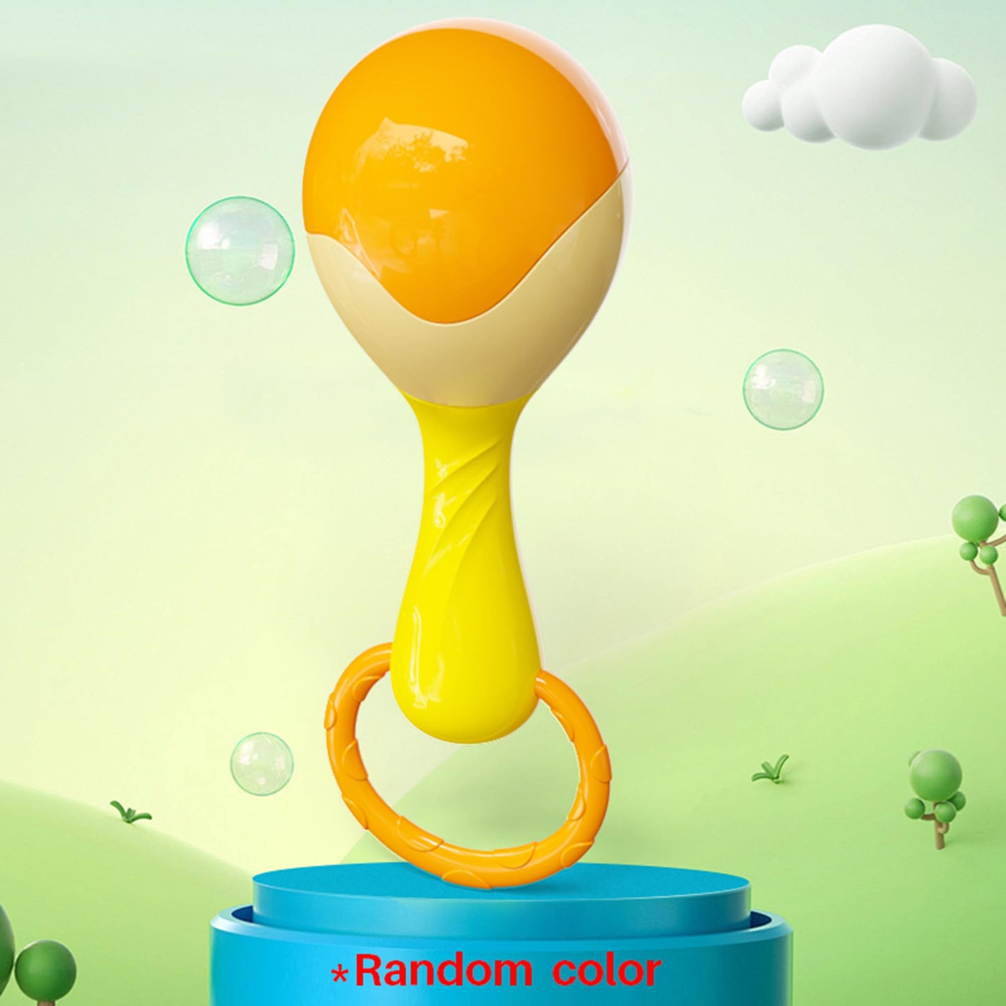 HAOHAOSHUA 8pcs Baby Rattles Toys Set for 3+ Months,Easy-Grasp Ball,Plastic Ringdrum,Barbell Rattles,Shakers and Teethers,BPA-Free,Lightweight,Unisex,Baby Gift