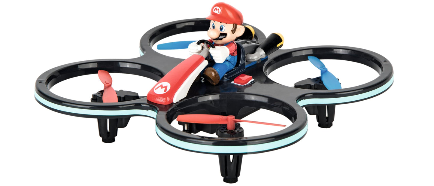 Carrera RC - Officially Licensed Mario Kart Mini Mario-Copter 2.4GHz Rechargeable Remote Control Helicopter Drone Toy Easy to Fly