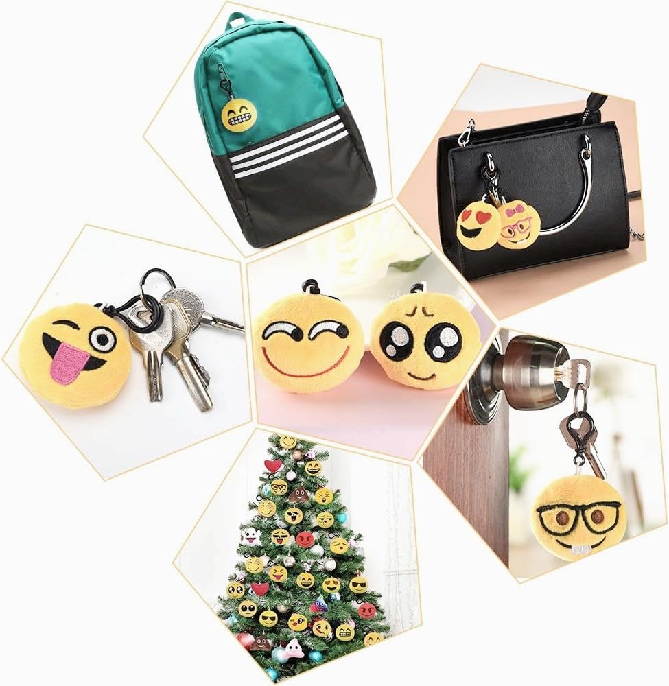 OHill 36 Pack Party Favor Plush Keychains Mini Pillows Key Ring for Birthday Event Party Favors Supplies