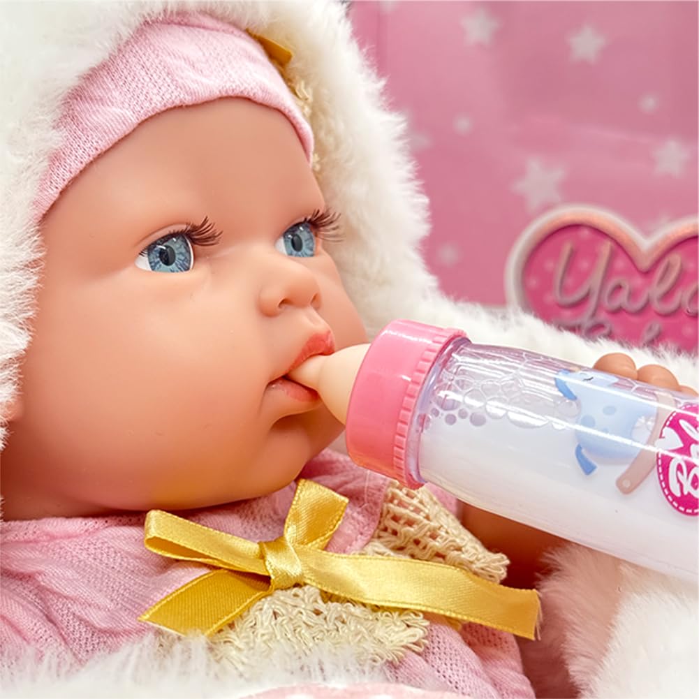 Ferberbears Baby Doll with Accessories Soft Blanket 12 Inch Baby Dolls for Toddlers 1-3-5 Years Old Girl Gifts Playset Toy