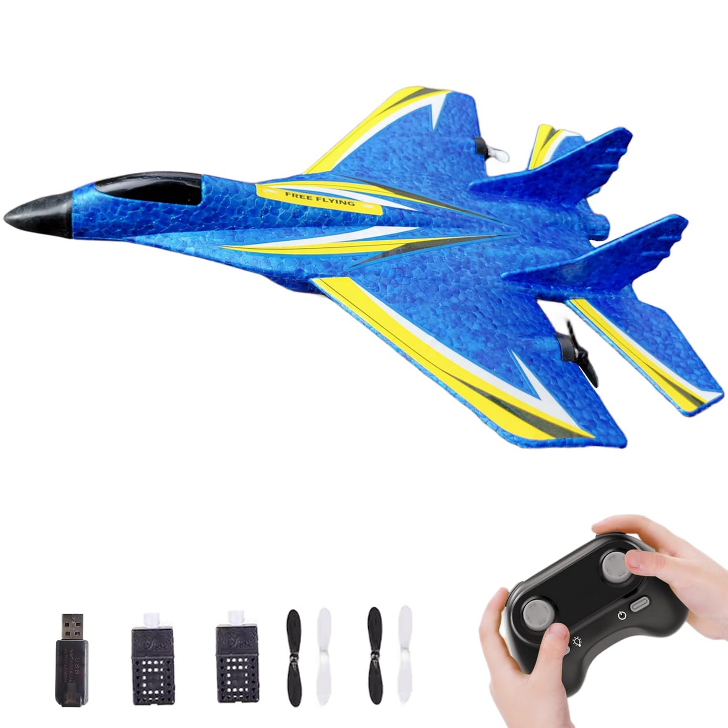 Remote Control Airplane for Kids, 2.4GHz RC Plane with Gyro, Ready to Fly RC Aircraft Toy, Easy to Fly Foam RC Airplane for Beginners & Adults