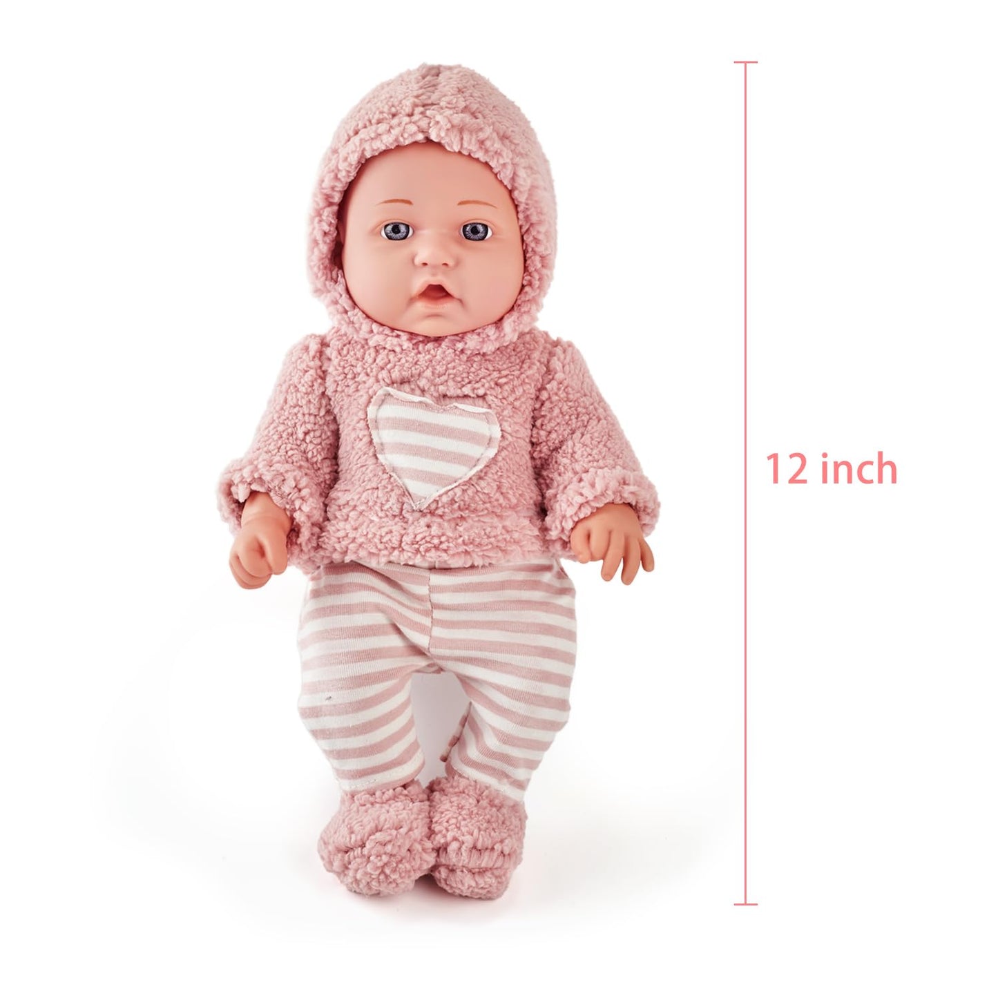 eDollable 12 inch My First Baby Doll Toy playset with Accessories and Clothes in Gift Box, Ideal Gift for 3+ Years Old Girls Toddlers