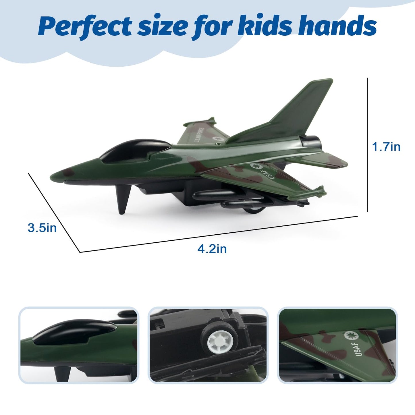 BOOJALOO Pull Back Airplane Toys Fighter Jets, Airplane Party Favors Plane Playset, Fighter Jet Toy, Plane Themed Kids Presents Toys for 3 Year Old boy (12 Pack)