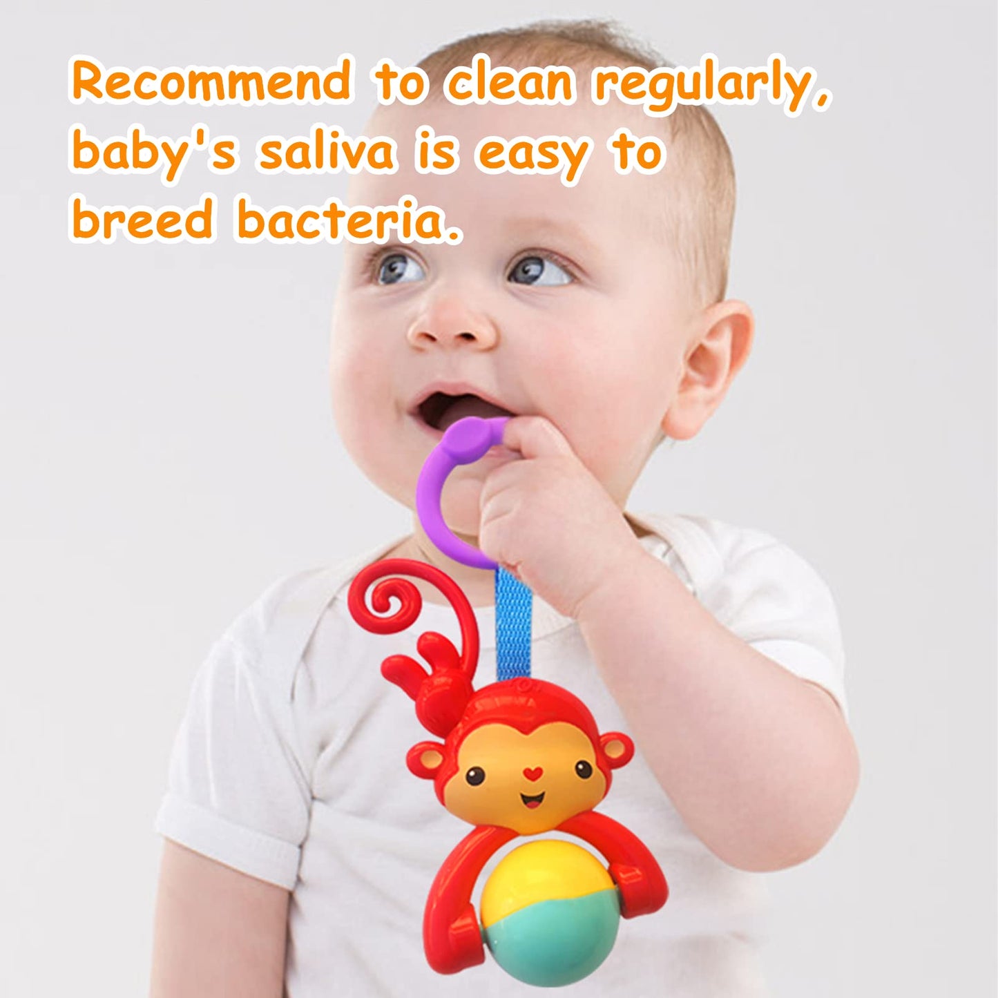 YUNLOVXEE Baby Toys, Cartoon Animal Hanging Rattle Toys, Handbells Baby Rattles, Baby Bed Crib Car Seat Travel Stroller Toys for Infant, Best Birthday Gift for Newborn, 4 Pack