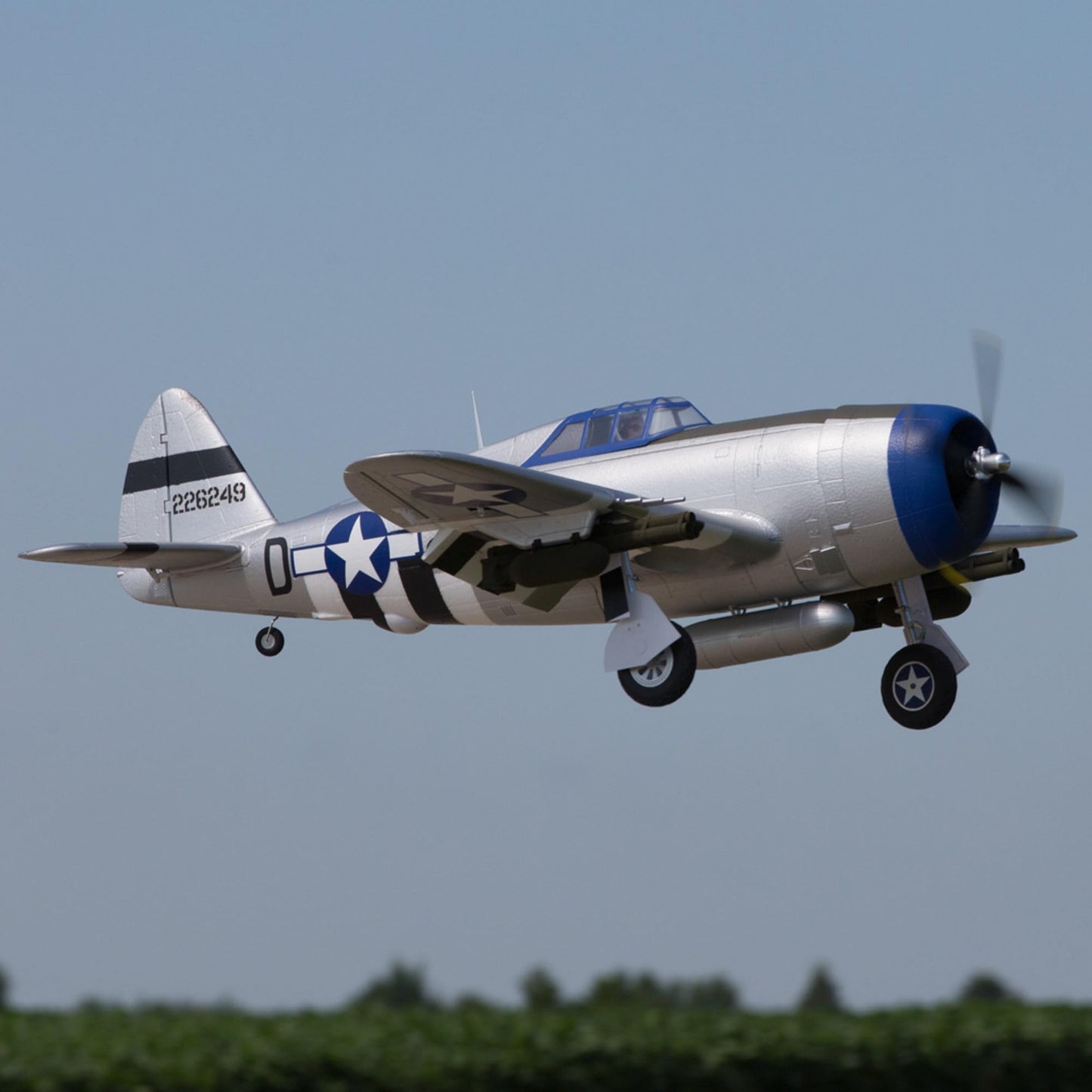 E-flite RC Airplane P-47 Razorback 1.2m BNF Basic-Transmitter Battery and Charger Not Included EFL08450 Airplanes B&F Electric