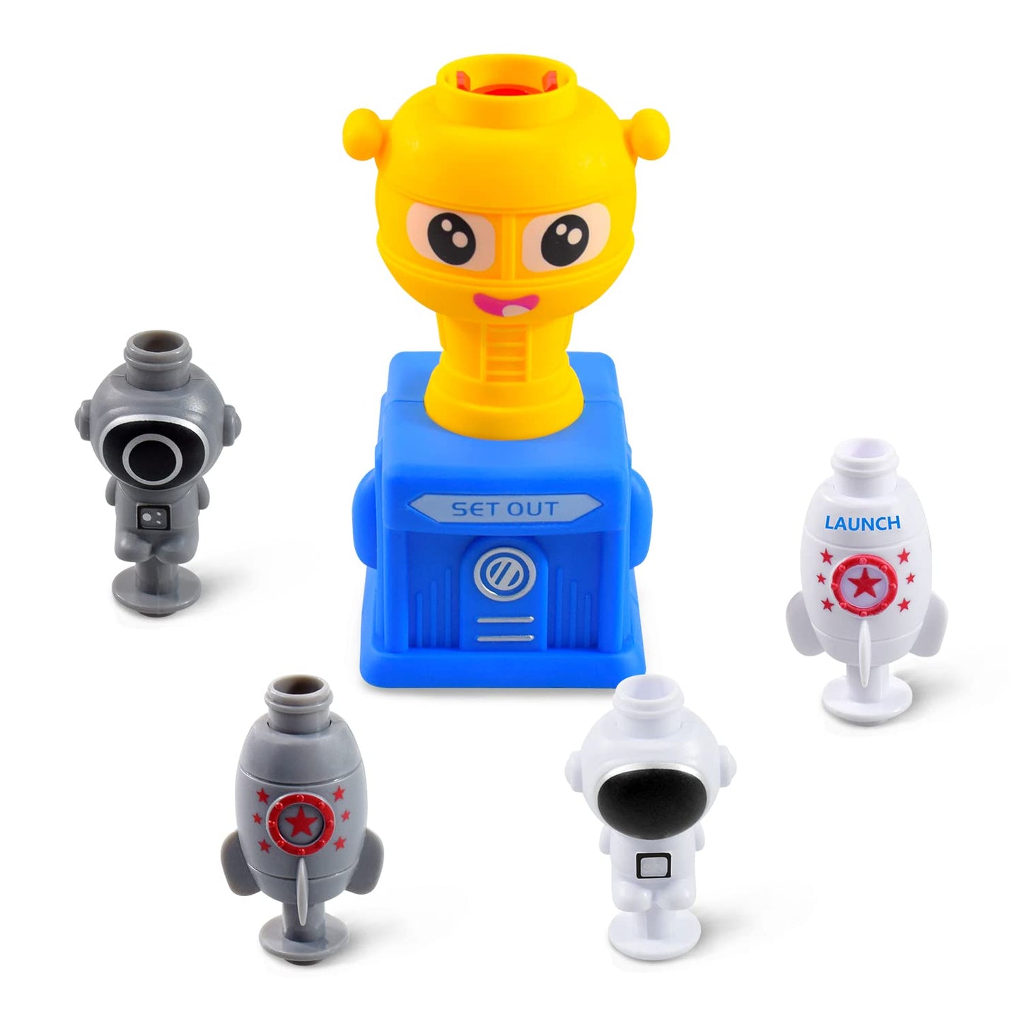 BAKAM Toddler Toys 3-4 for Boys Girls, Balloon Launcher & Powered Car Set, Fun Toddlers STEM Toy Balloon Pump Cars Racer Kit for Kids 3-5 (Duck)