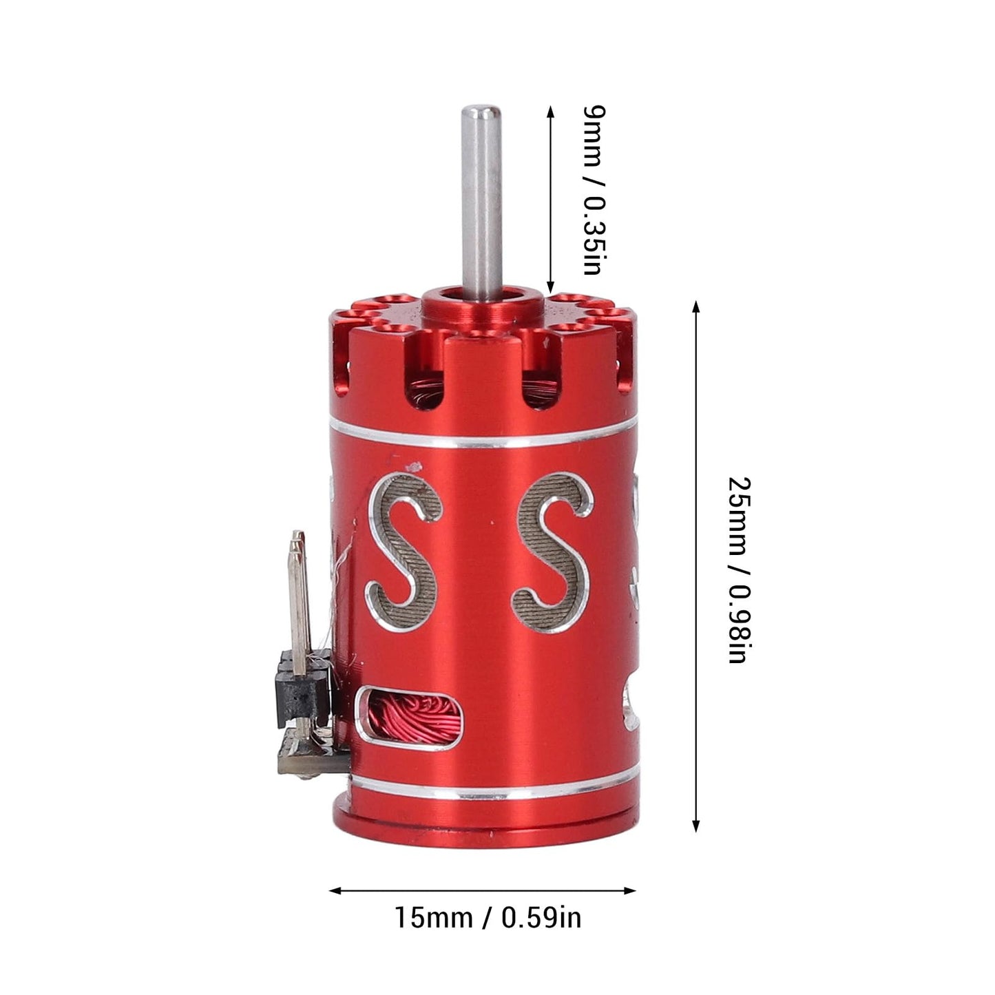 Drfeify RC Brushless Mini Electric Motor for K989 K969 1/24 1/28 with 2.0mm Shaft, High Speed RC Boat Model Electric Motor (3500KV