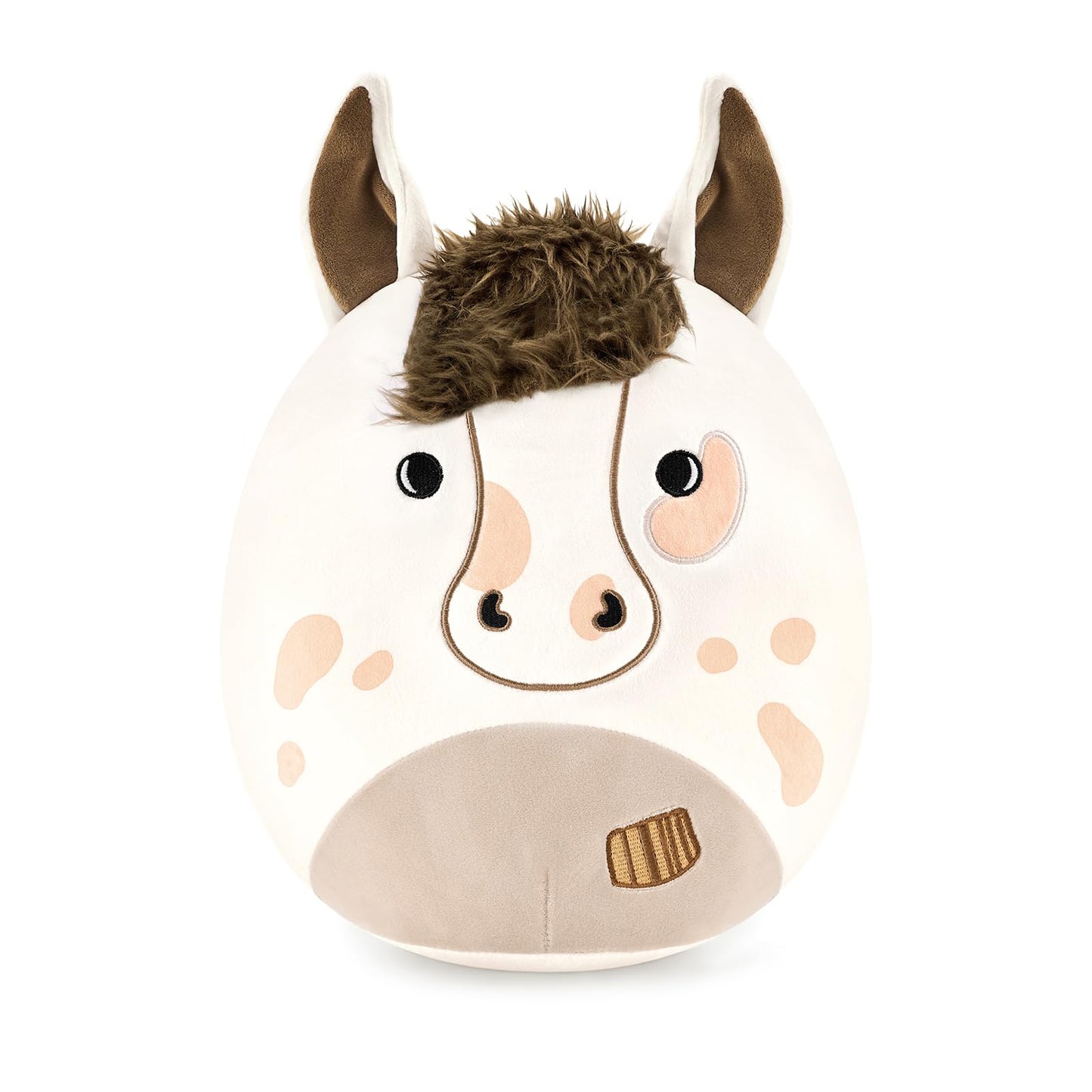 PEACH CAT Original Appaloosa Horse Stuffed Animal 12" Cute Horse Plush Soft Plushies Toys Gifts for Kids Adults White