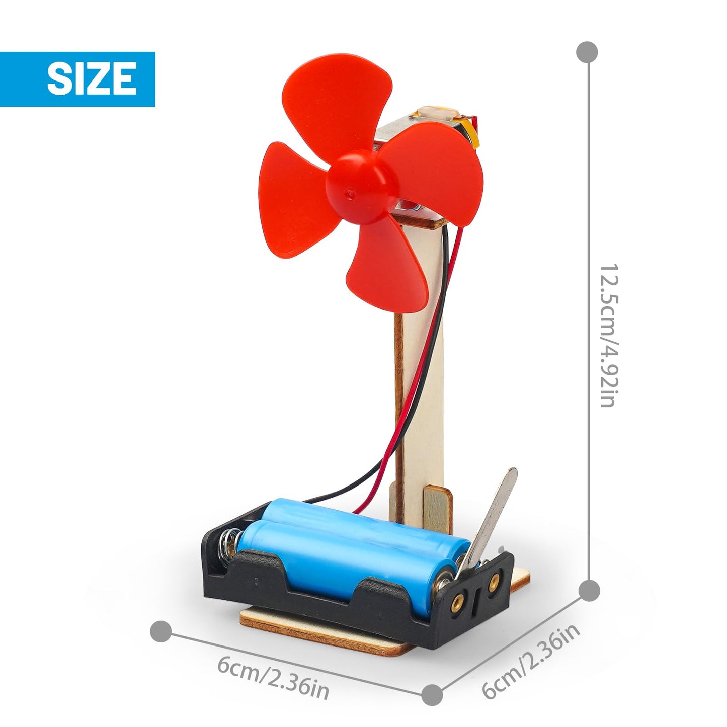6 STEM Science Kits for Kids Age 8-12, STEM Building Toys for 8-10 Year Girls Boys Wood Crafts, Electric Fan Experiments Activities Circuit Projects, Bulk Gifts for Kids Classroom Party Favors