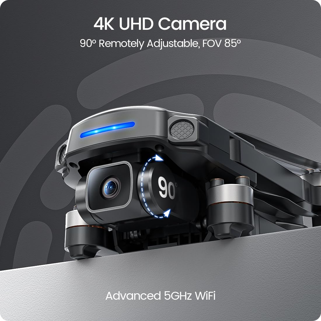 Holy Stone GPS Drone with 4K UHD Camera for Adults Beginner HS360S 249g Foldable FPV RC Quadcopter with 10000 Feet Control Range,2 Batteries 40 Mins Brushless Motor, Follow Me, Smart Return Home
