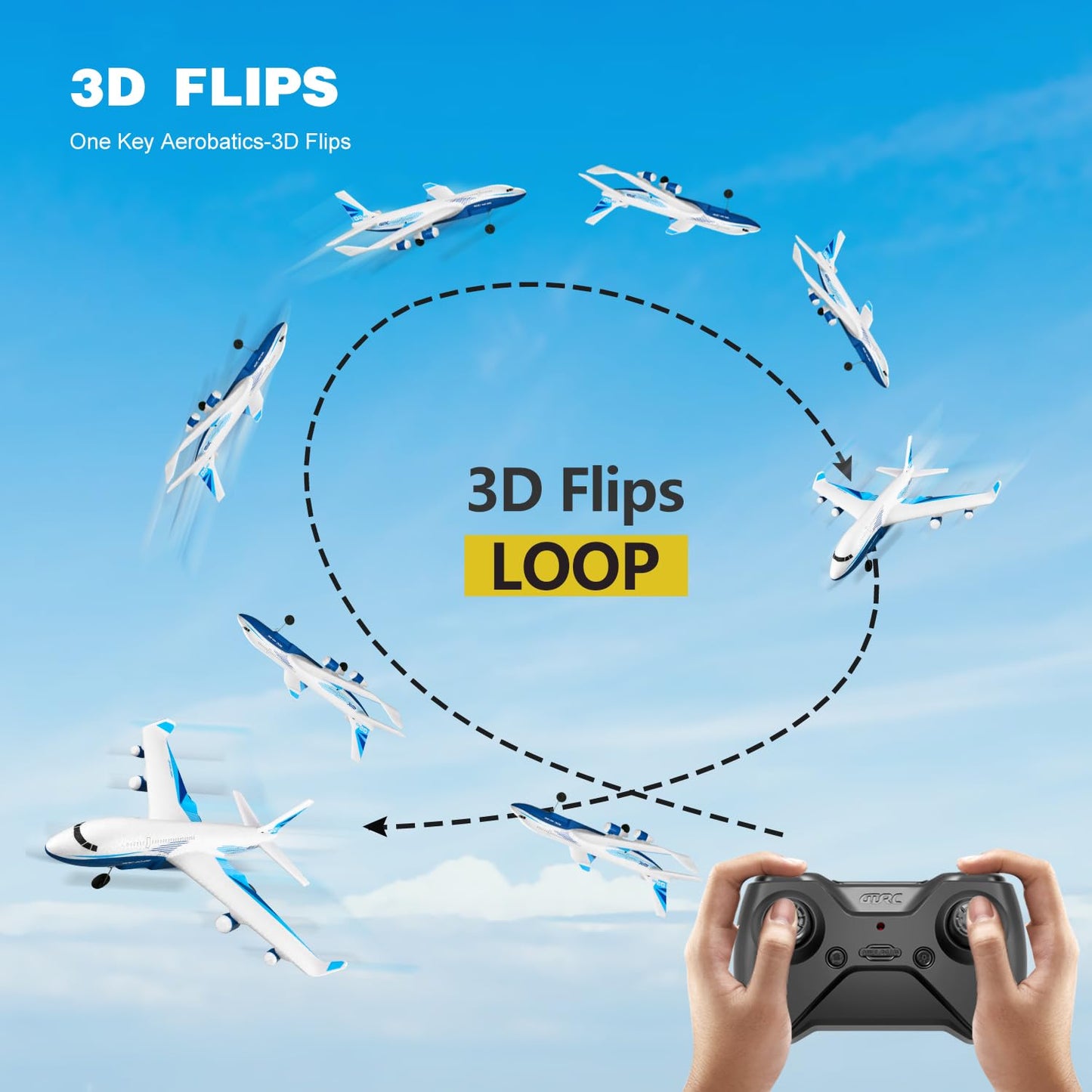 4DRC G2 Foam Remote Control Airplanes RC Planes for Kids Adults, RC Airplane Fighter Jet with 3 Battery for Beginners Adult Light, Airplane Toy Gifts for Kids Boys （3 Battery）