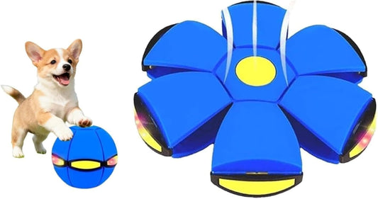 Magic Bouncing Ball LED Transforming Bouncing Ball & Flying Saucer with 6 Colorful Lights Christmas Birthday Gifts