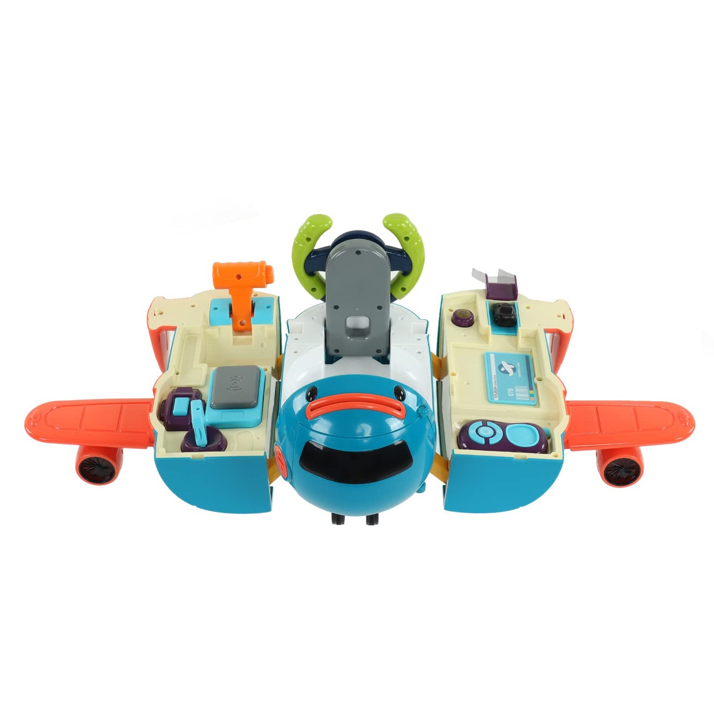 Cartoon Deformation Airplane 3 in 1 Electric Track Multifunctional Steering Wheel Driving Simulation Toys , Mist Spay Storage Transport Plane goods , Mist Spay Storage Transport Plane goods , Cartoo