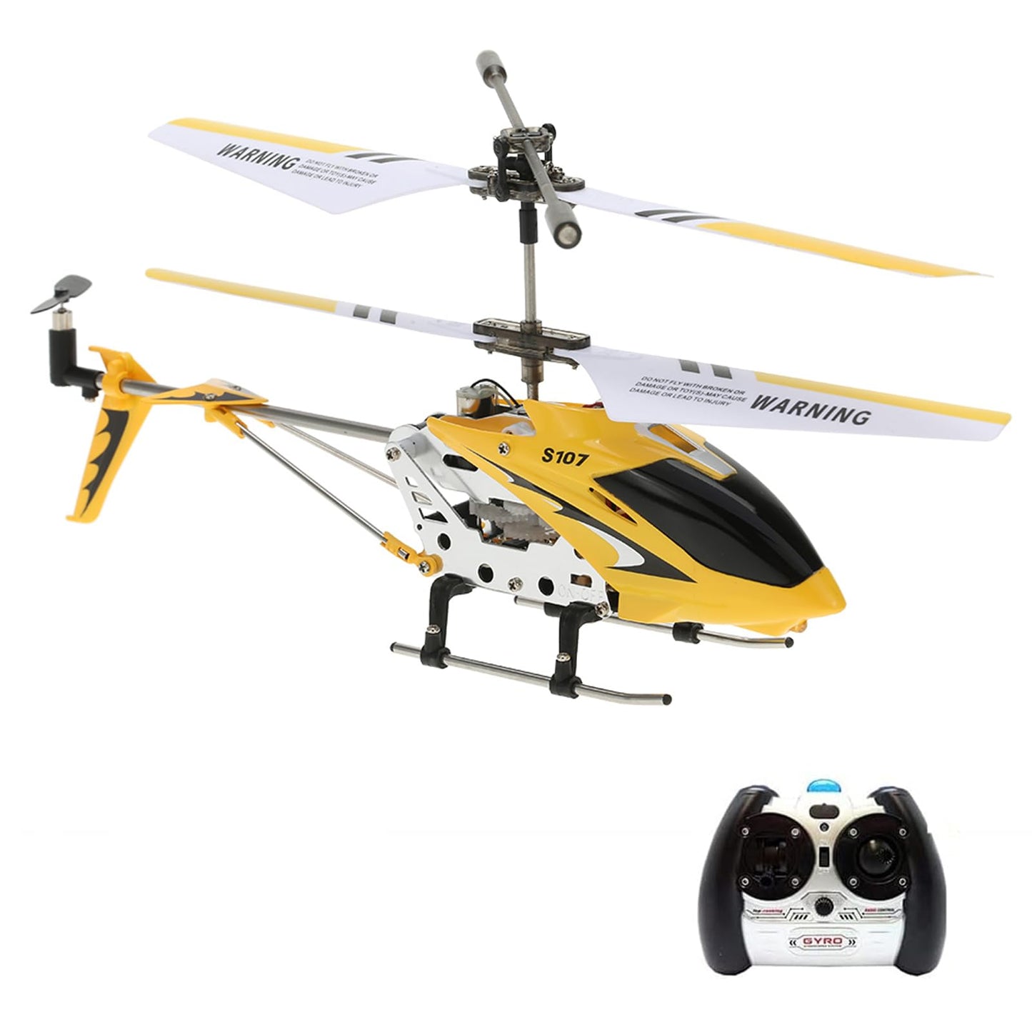 GoolRC Remote Control Helicopter, S107/S107G RC Helicopters, 3 Channel Mini Helicopter with Gyro for Beginners (Yellow)