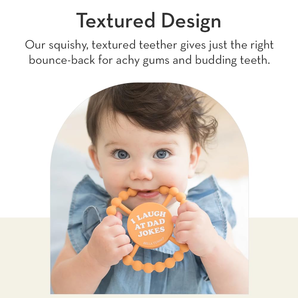Bella Tunno Happy Teether - Soft & Easy Grip Teething Ring Perfect for Babies and Teething Toys to Help Soothe Gums, Non-Toxic, BPA Free Silicone Teether, Got Mad Love for My Mama