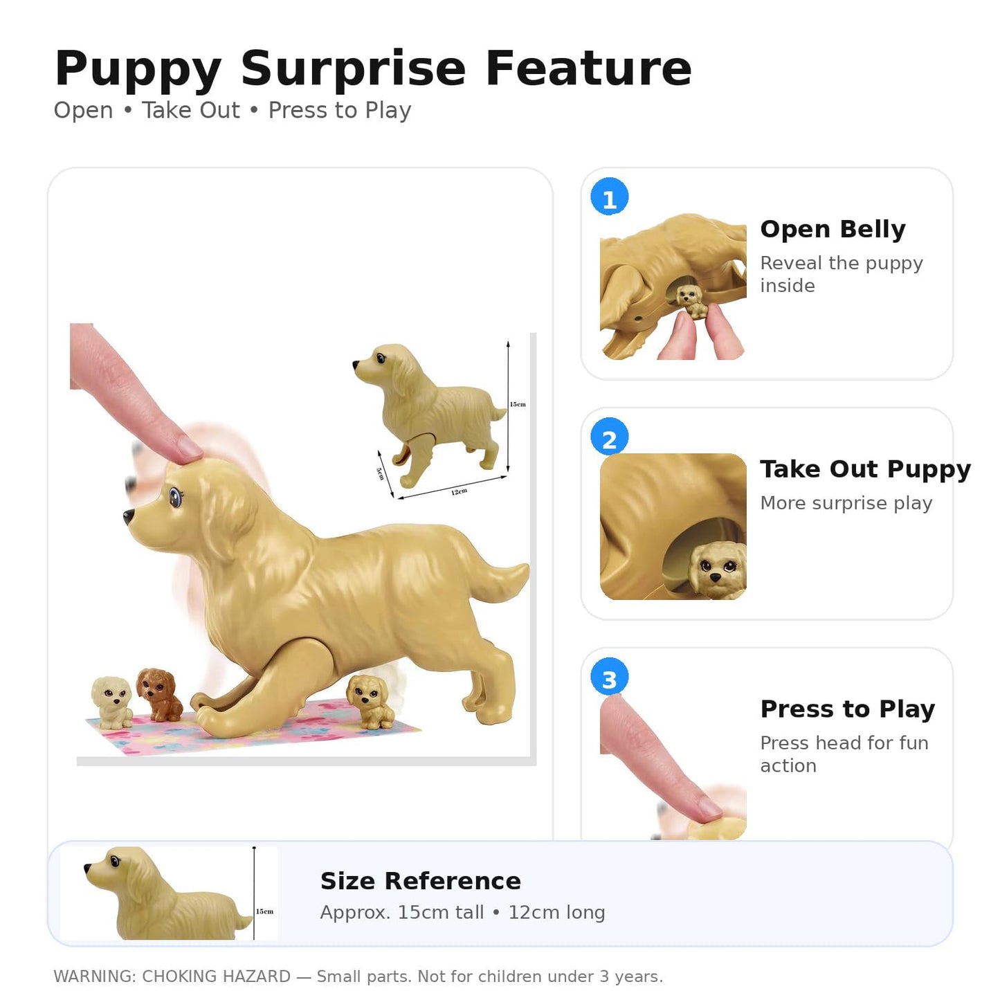 Family Doll Playset for Kids with Pregnant Mom Doll, Dad, Kids, Dollhouse Pets & Accessories – Pretend Play Toy Set for Boys & Girls, Interactive Family Storytelling Imagination Gift