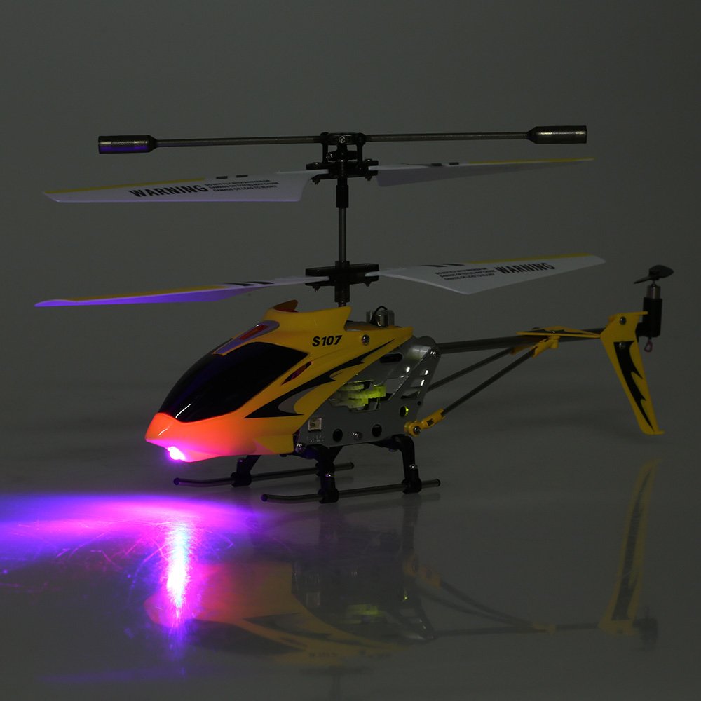 GoolRC Remote Control Helicopter, S107/S107G RC Helicopters, 3 Channel Mini Helicopter with Gyro for Beginners (Yellow)