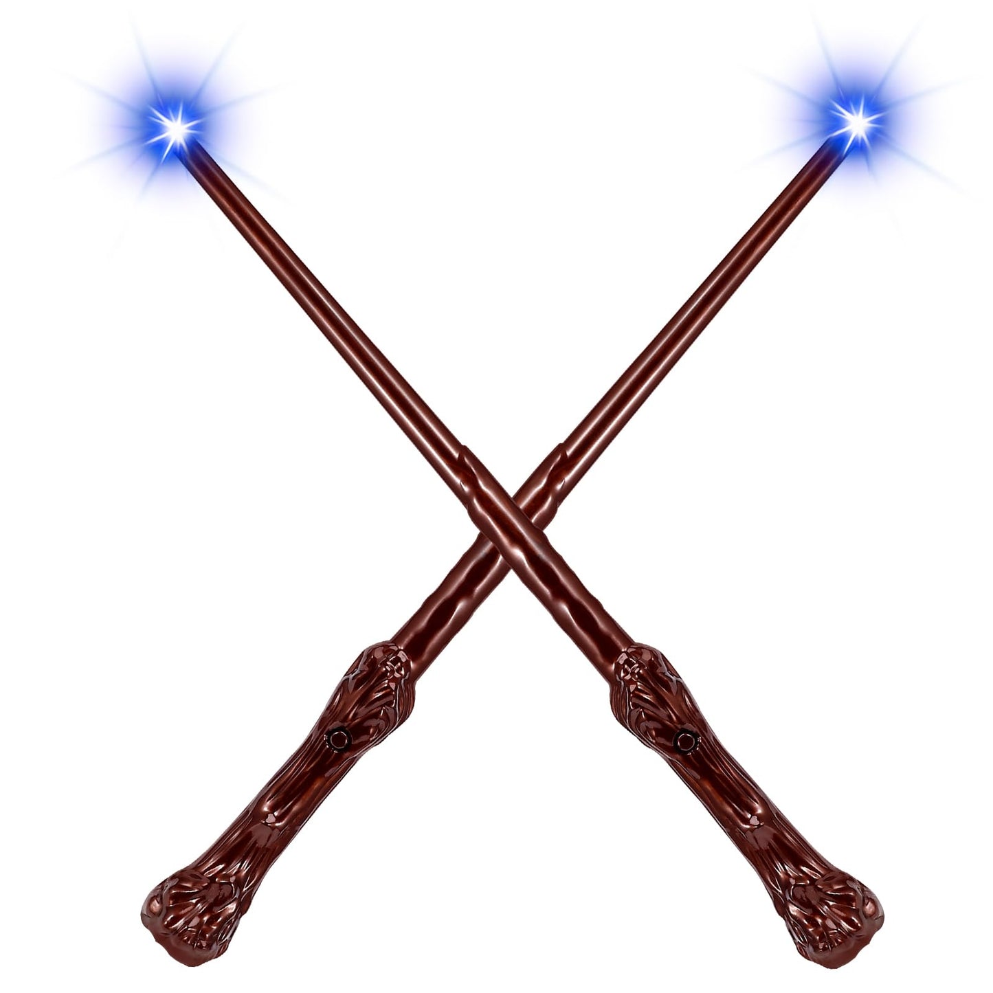 MagicRanger Light Up Wizard Magic Wands with Sound Illuminating Witch Wand Set for Kids Cosplay Birthday Party Favors, Root 2PCS