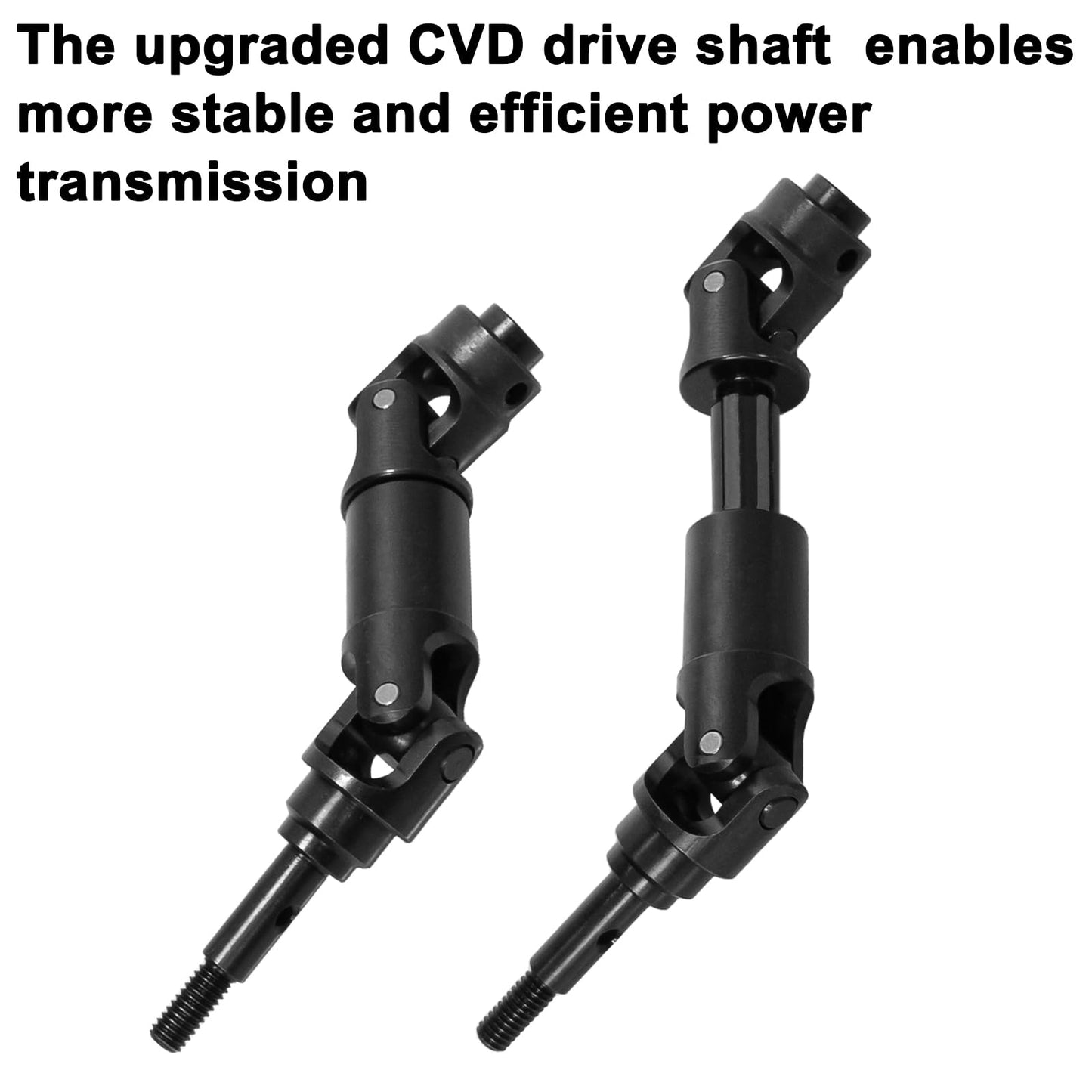 LRFHL RC Drive Shaft CVD Stainless Steel Drive Shaft for Traxxas 1/16 Mini Slash 4X4 BL-2s 108164-1 RC Car Upgrade (4PCS, Black)