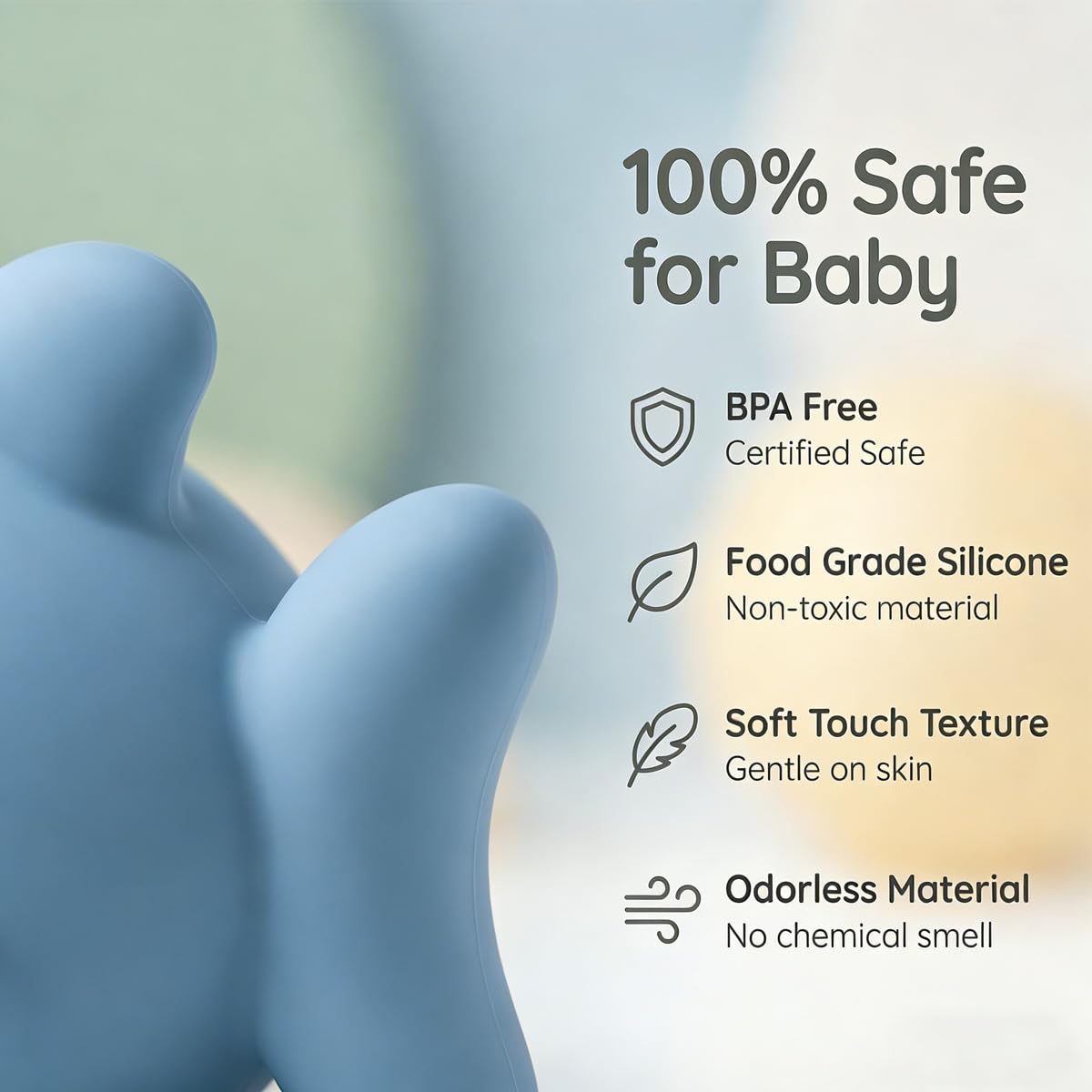 7PCS No Hole Mold Free Baby Bath Toys with Ocean Animals, Sealed Bathtub Toys for Infant with Spoons and Storage Bag, Soft, Float and Squeezeable Water Toy for Shower, Pool and Beach, Gift for 6-12M+