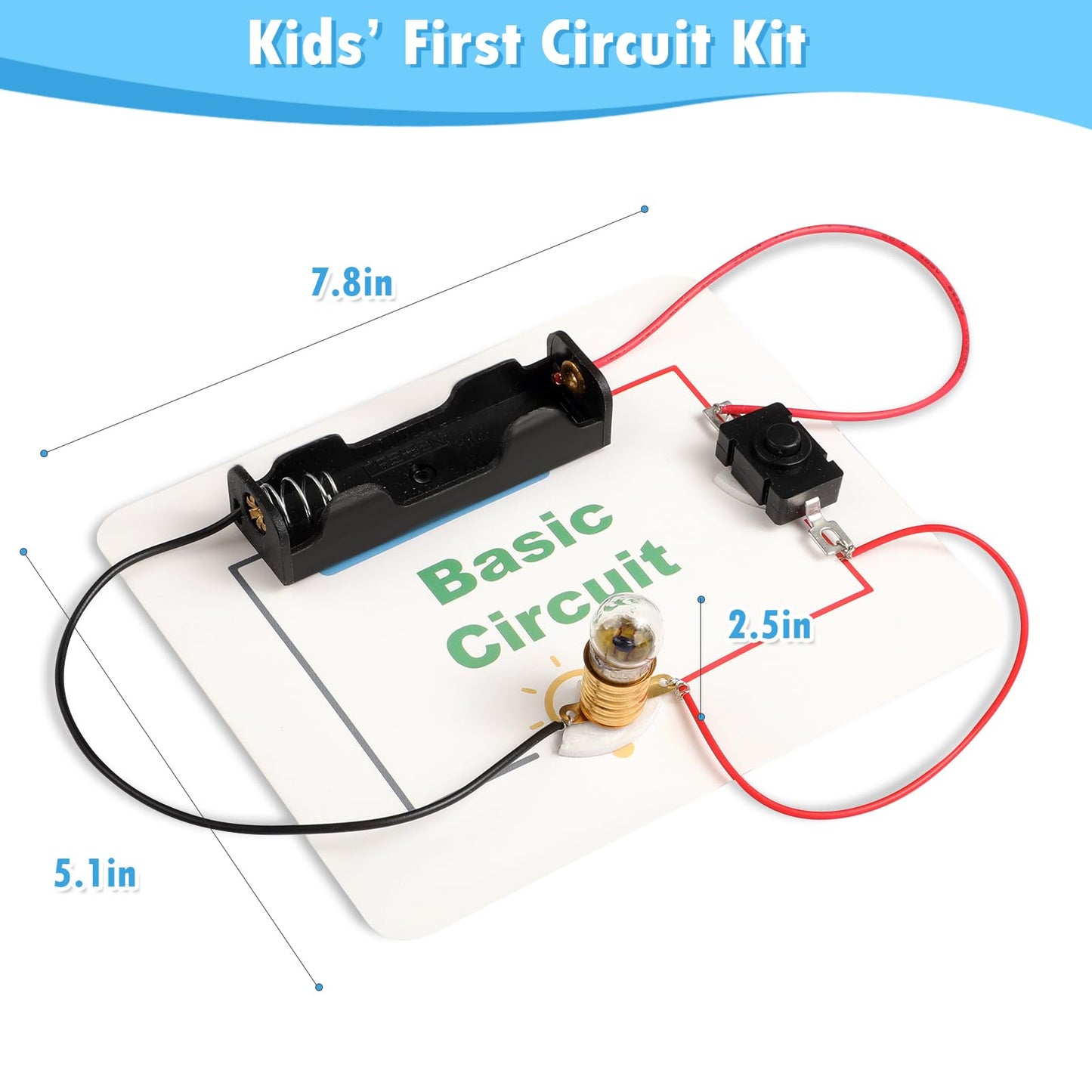 20 Sets STEM Electric Circuit Kit for Kids Age 8-12, Bulk Science Light Bulb Experiments Simple Basic Circuits, Class Projects 2nd 3rd 4th Grade Activities, Classroom Circuit Board Building Kits