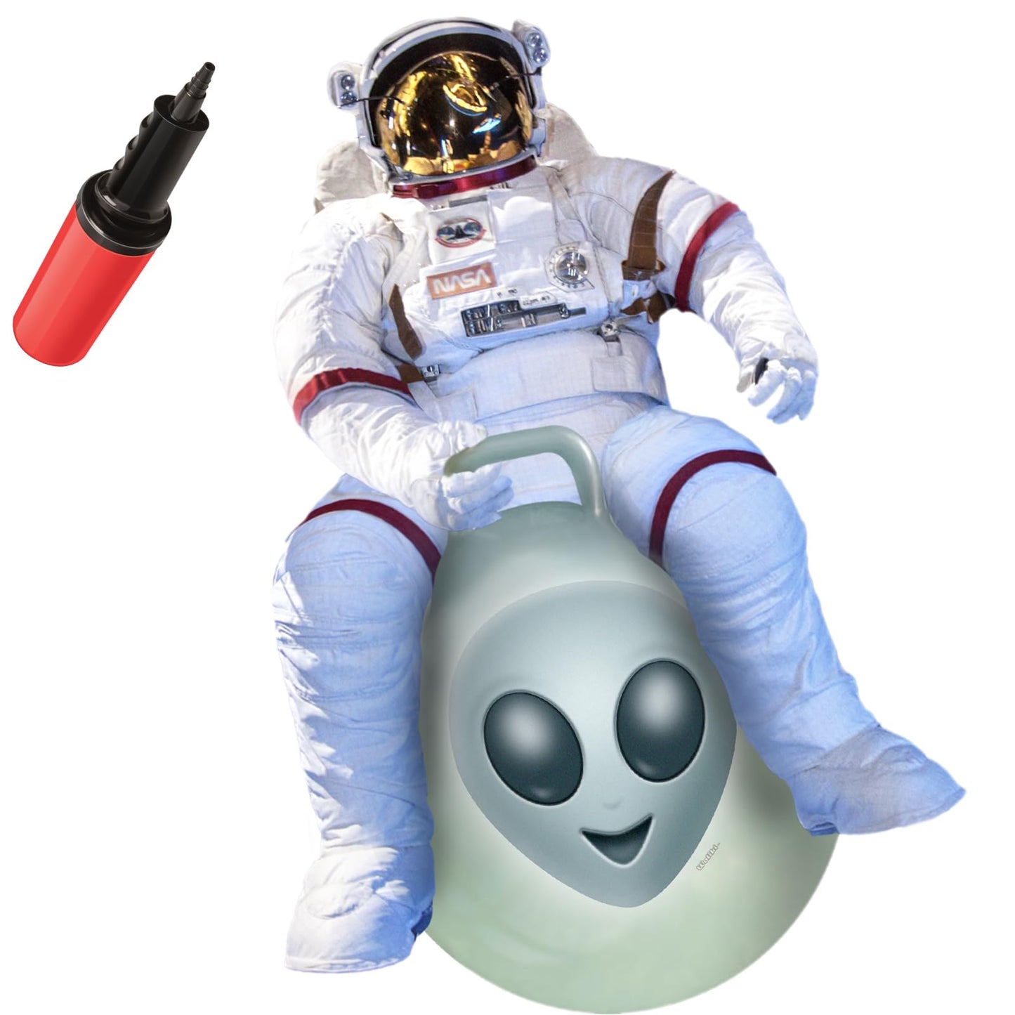 WALIKI Hop Ball for Adults | 29" Glow in The Dark Alien Hopping Ball | Sit and Bounce Ball | Great for Team Building