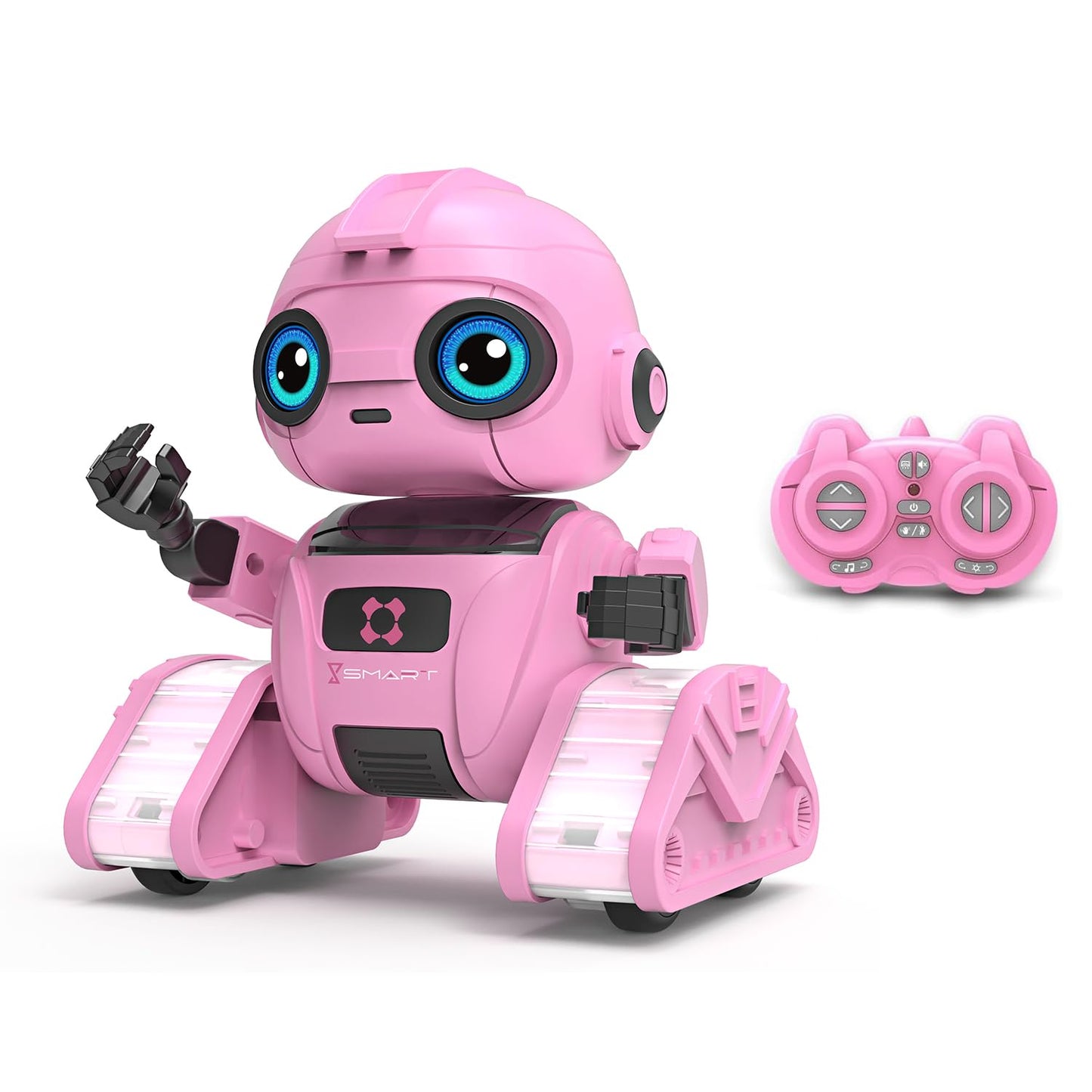 Robot Toys for Boys and Girls, Rechargeable Remote Control Robot with Auto-Demonstration, Light Projection, Dance Moves, Music, and Gesture Sensing –Toy Robot Gifts for 6+ year old Girls (Pink)