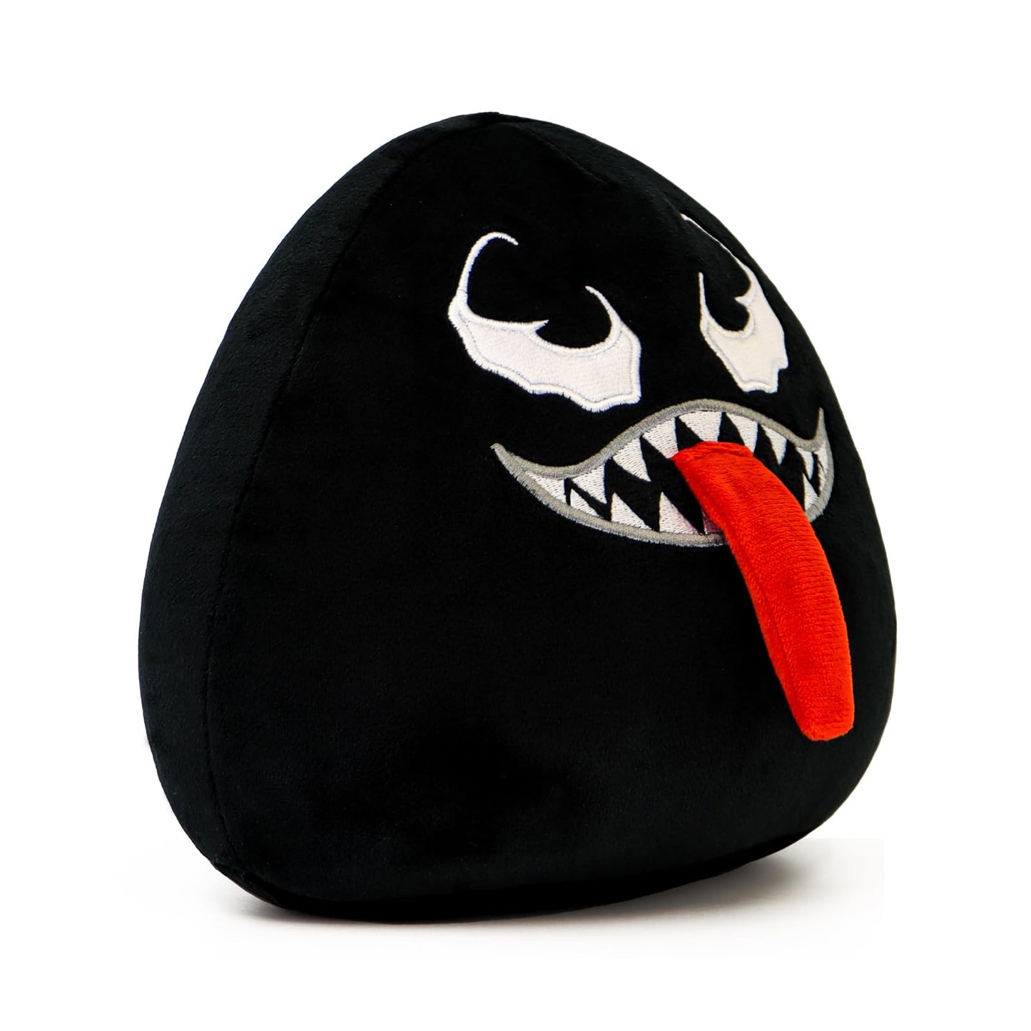 Periyholev Venom Plush Toy with Elastic Tongue – 8 inch Soft Venom Stuffed Pillow for Boys and Girls, for Fans (Black-A)