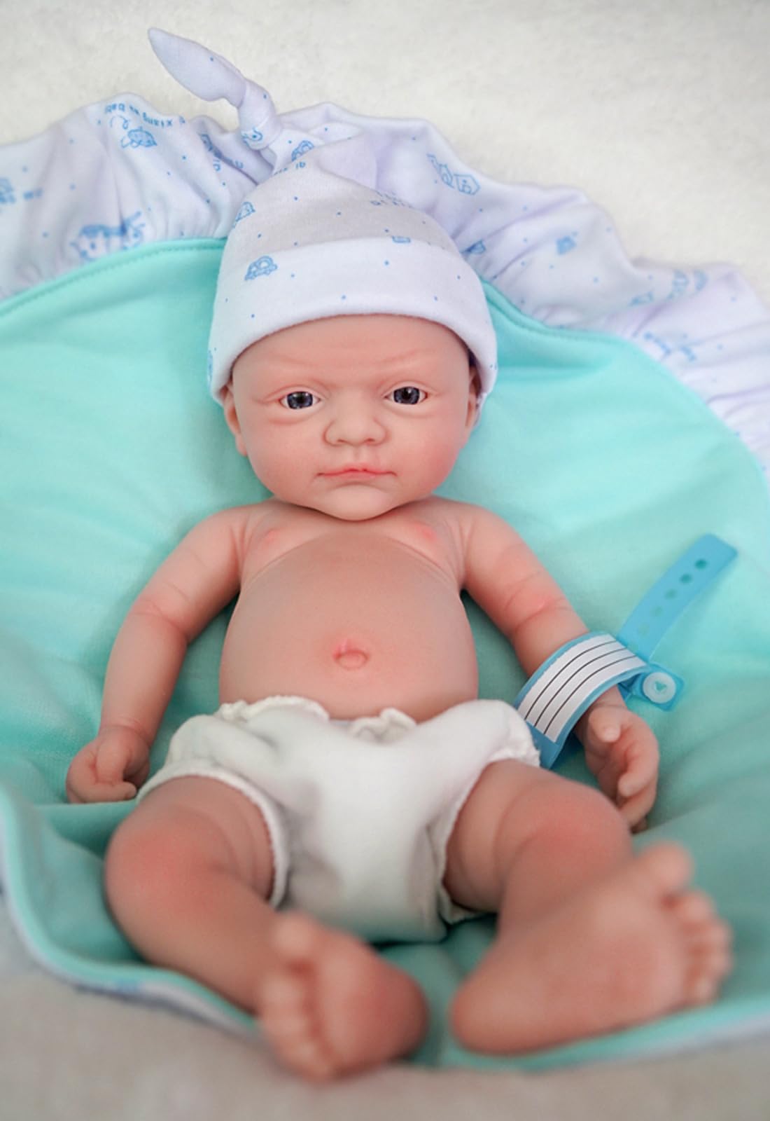 MYREBABY 12" Micro Preemie Full Body Silicone Baby Doll Boy John Lifelike Reborn Doll Surprice Children Anti-Stress