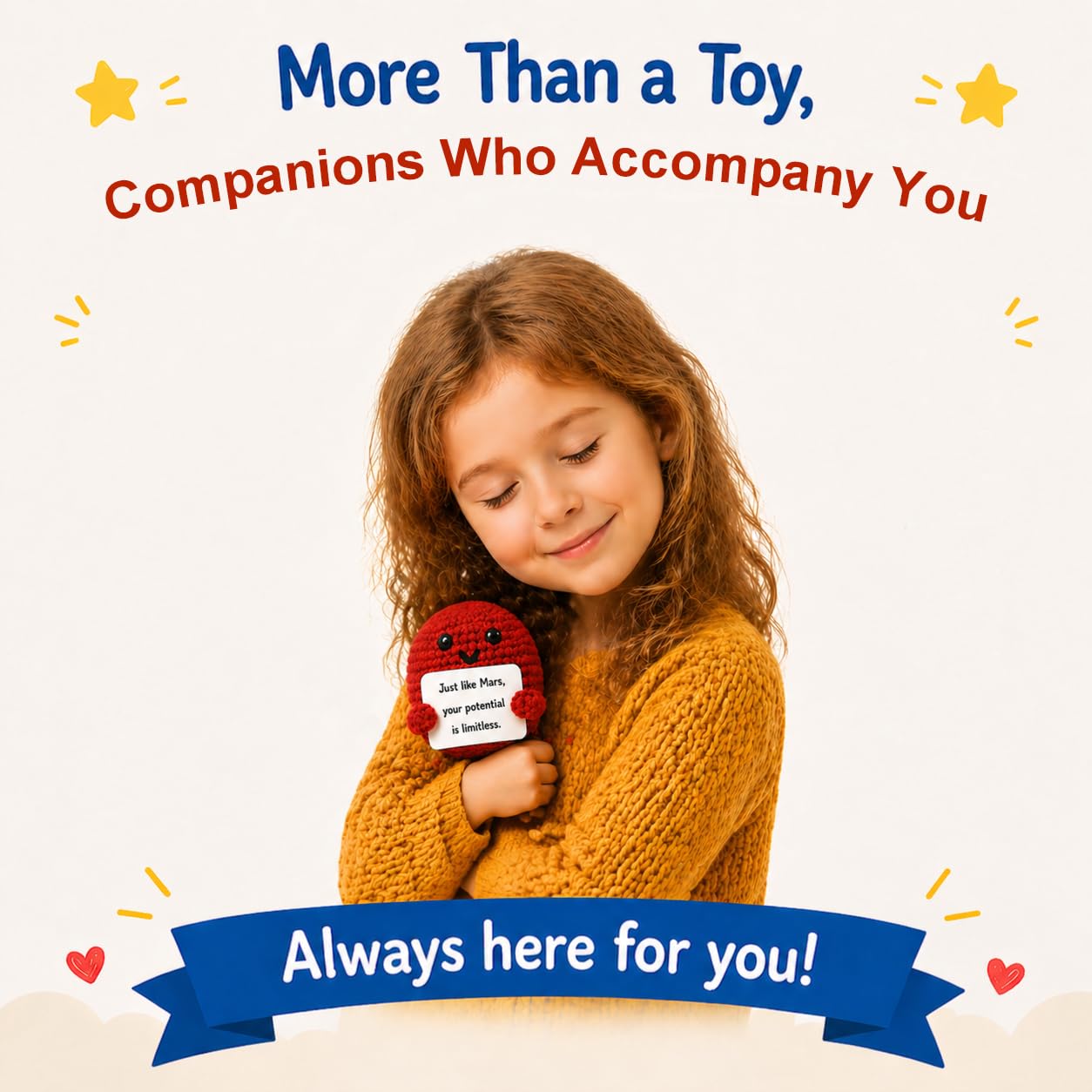 PoccroToys 10Pcs Handmade Crochet Space Solar System Planets Toys for Kids Educational Toys for 1 2 3 4 Year Old Boys Girls with Affirmation Cards Bulk Gifts for Teens Students Self Care Positive Doll