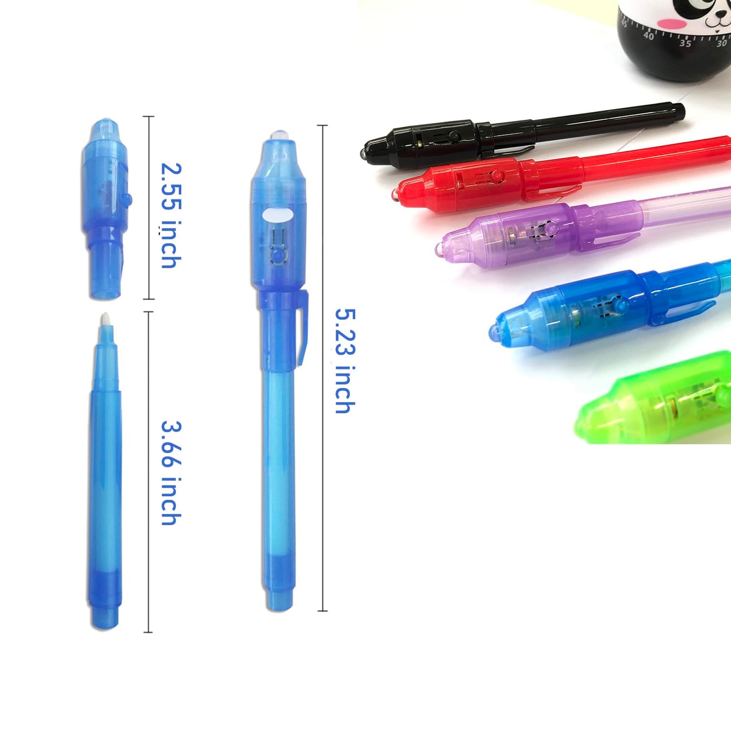 SCStyle Invisible Ink Pen 28Pcs with UV Light Magic Marker for Secret Messages, Writing Information for Birthdays, Easter, Halloween, Christmas Gifts for Students