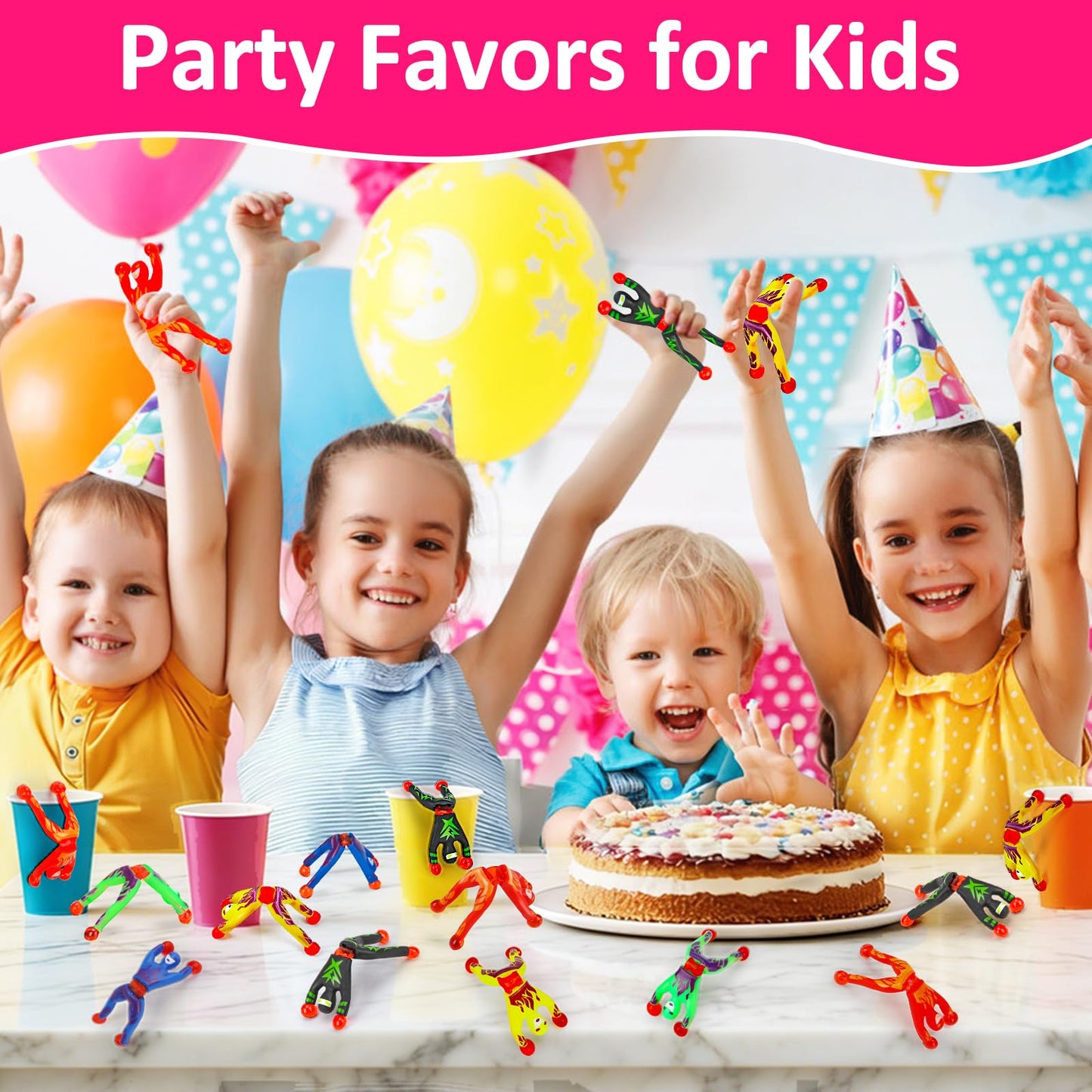 35PCS Sticky Wall Climbers Sticky Hands Ninja Party Favors for Kids 3-5 4-8 8-12 Birthday Summer Goodie Bag Stuffers Classroom Treasure Box Toys Carnival Prizes Bulk Treat Gift Trinkets Pinata Fillers