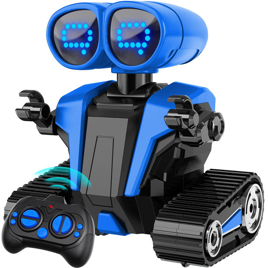 MindPal Robot Toys for Boys Girls with Auto-Demonstration Robots for Kids Remote Control Kids Robot Rechargeable with LED Eyes Smart Robot Age 3 Years and Up - Blue