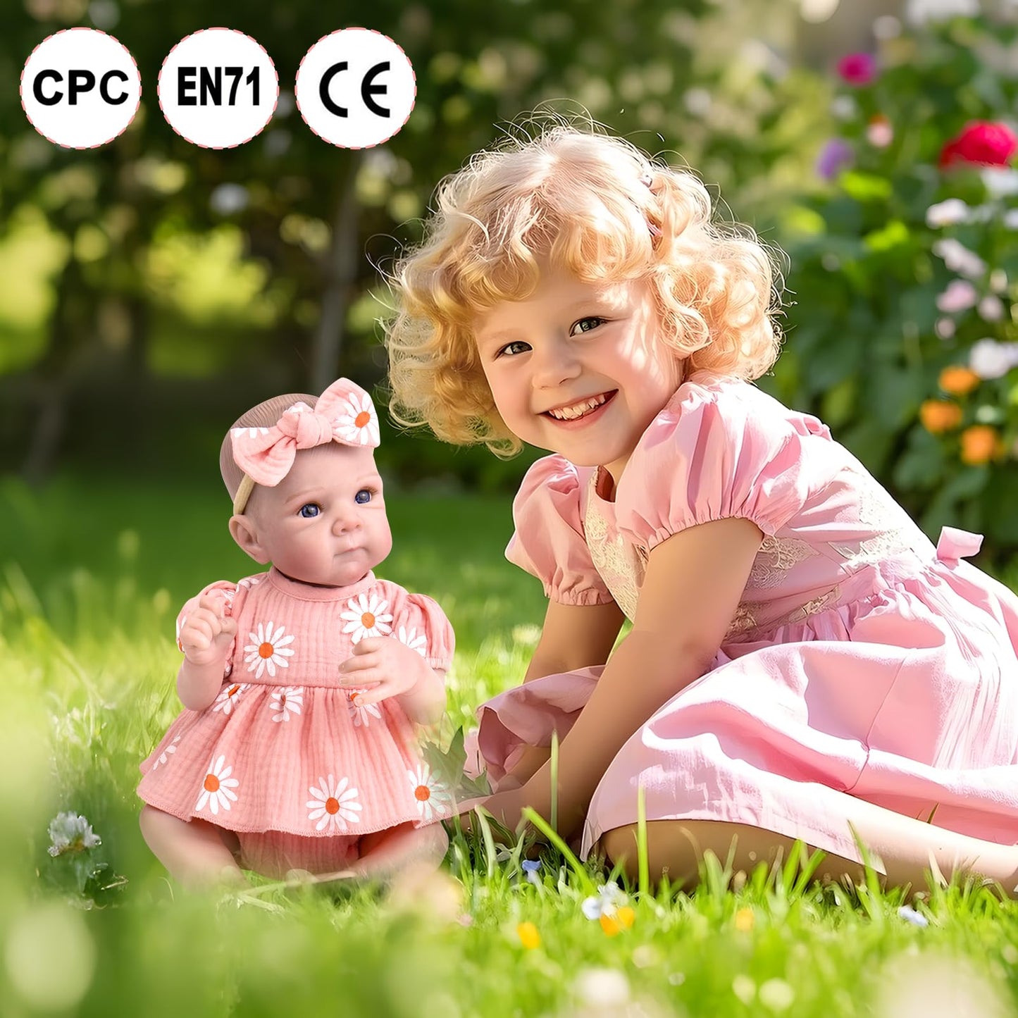 Aori Lifelike Reborn Baby Dolls Girl 20 inches - Realistic Newborn Doll with Soft Cloth Body and Feeding Toy Set, Gift for Seniors, Collectors and Kids 3+