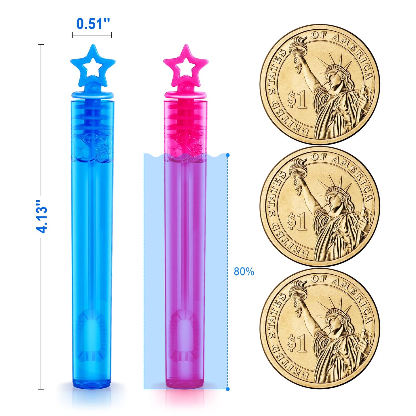 300 Pieces Mini Bubble Wands,Bubble Party Favors Assortment Toys for Kids,Themed Birthday, Halloween, Goodie Bags, Carnival Prizes, Wedding, Bubble Maker Toys for Kids,Outdoor Gifts for Girls & Boys