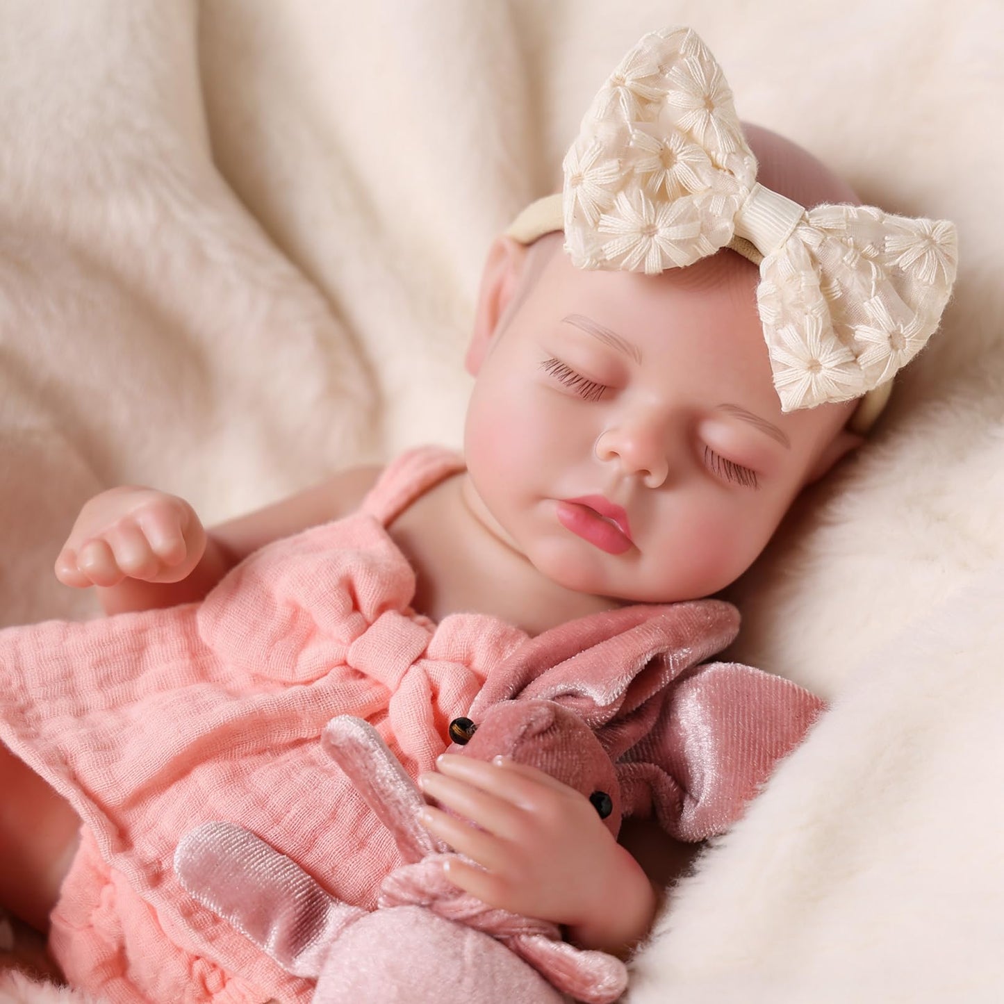 BABESIDE 12 Inch Lifelike Reborn Baby Dolls Vinyl Full Body, Realistic Newborn Baby Doll Sweet Sleeping Preemie Real Life Baby Dolls Easy to Hold with Accessories Gift Set for Kids Age 3+